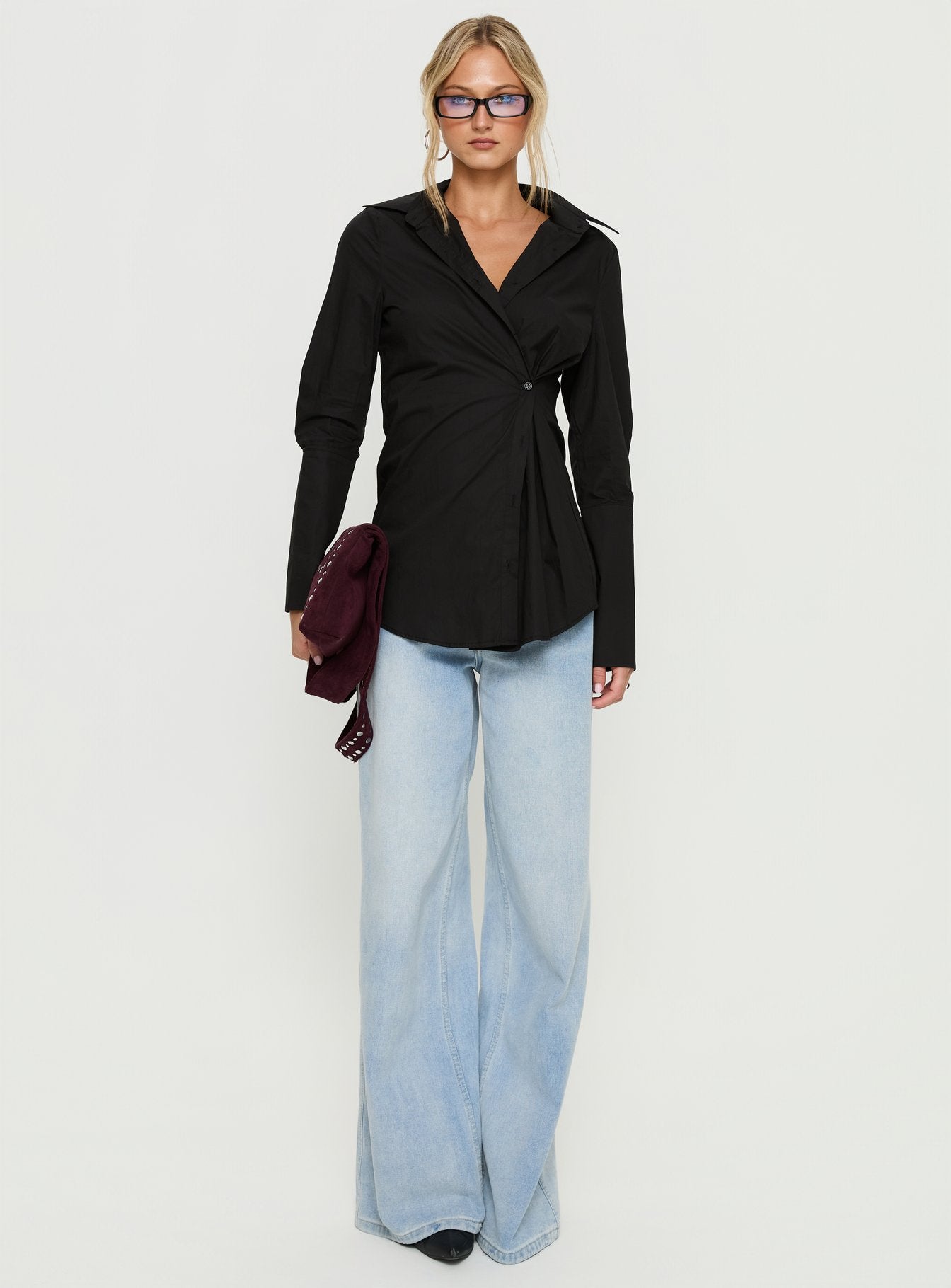 Nitsa Long Sleeve Shirt Black-Vipp Girl