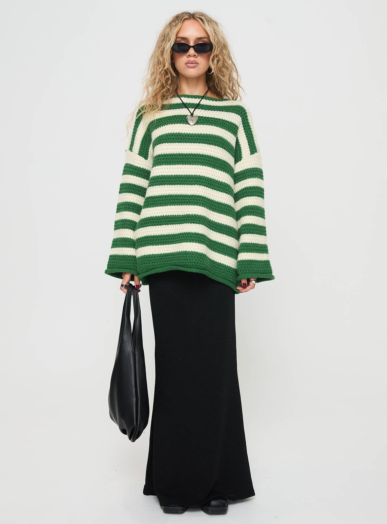 Brando Knit Sweater Green / Cream Stripe-Vipp Girl