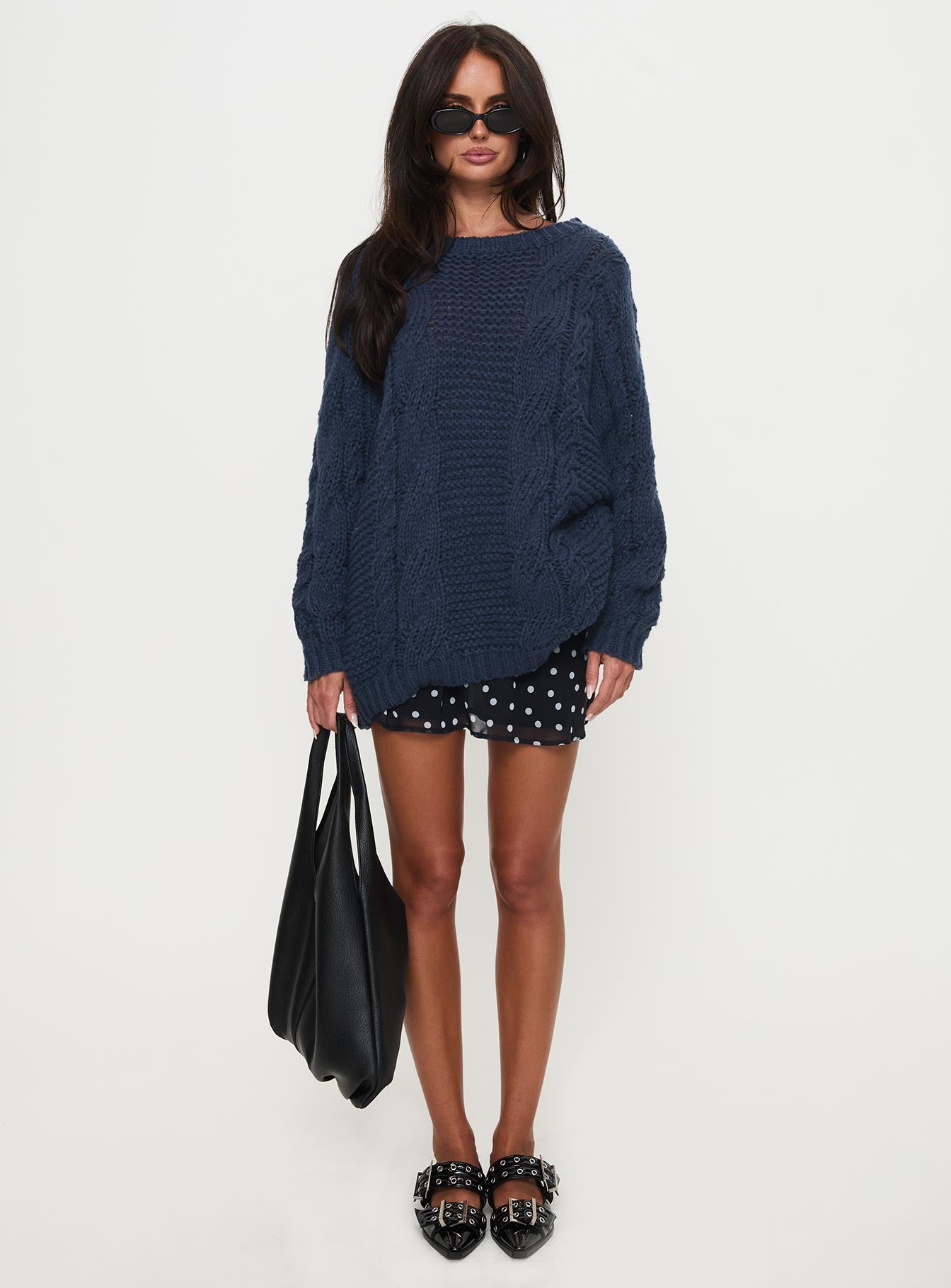 Gabrieal Knit Sweater Navy-Vipp Girl