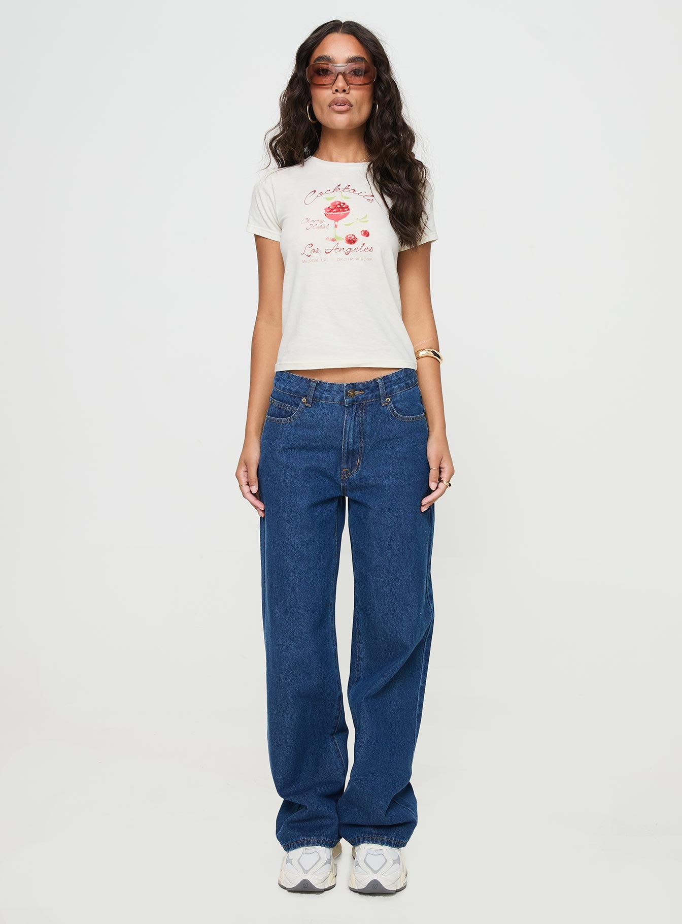 Cherry Cocktails Tee Cream-Vipp Girl