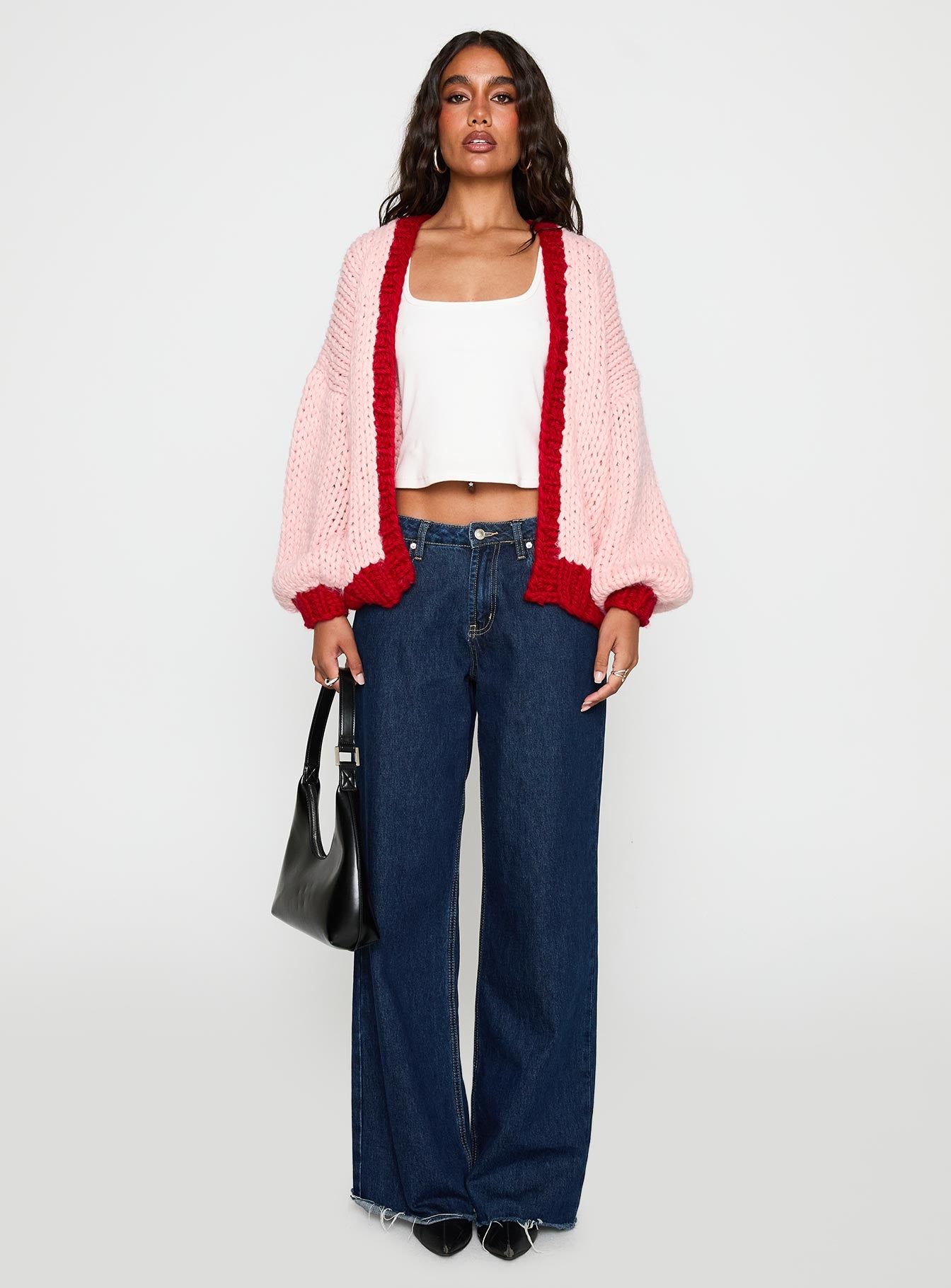 Lester Knit Cardigan Pink / Red-Vipp Girl