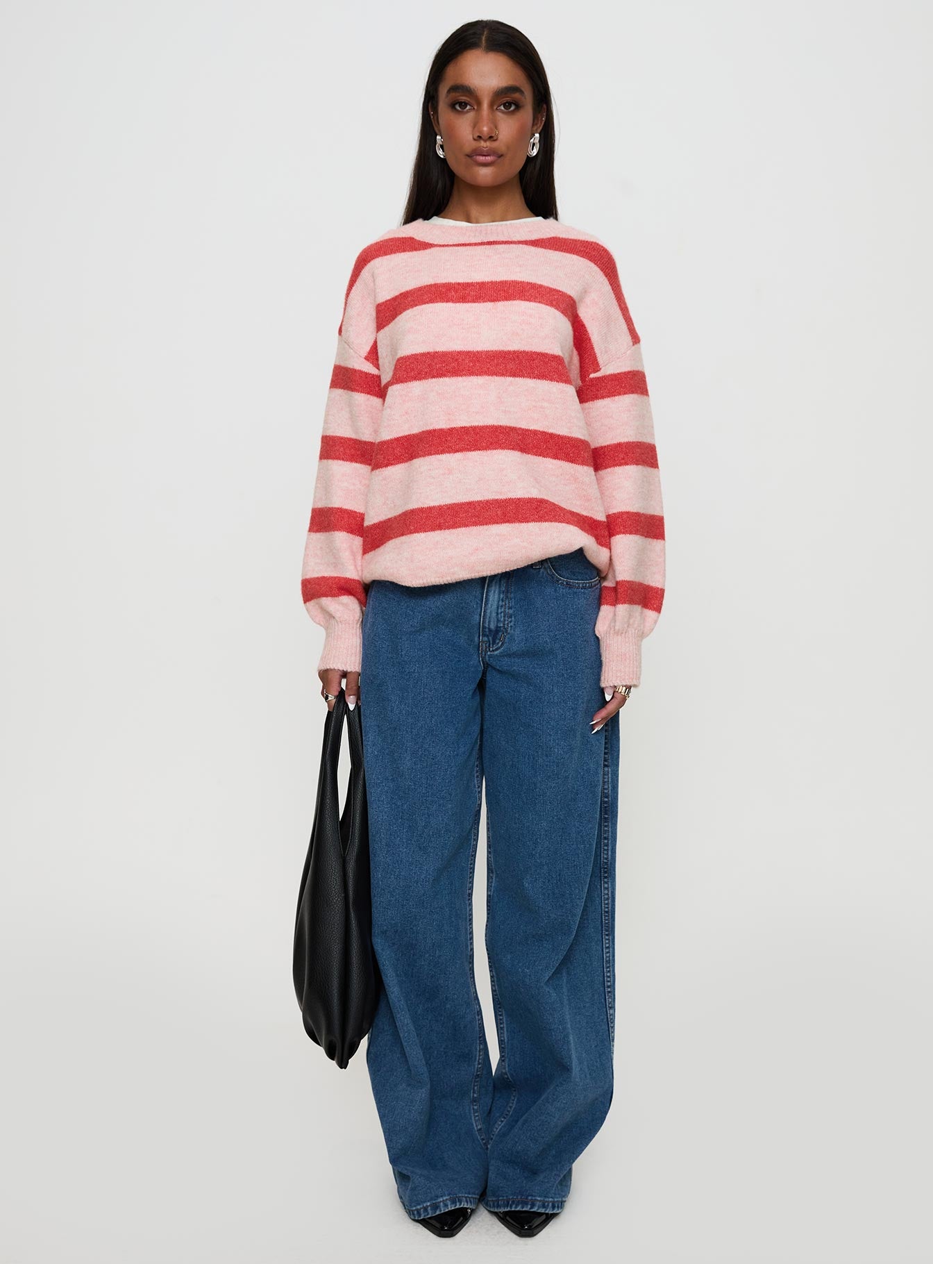 Ryanna Sweater Pink / Red Stripe-Vipp Girl