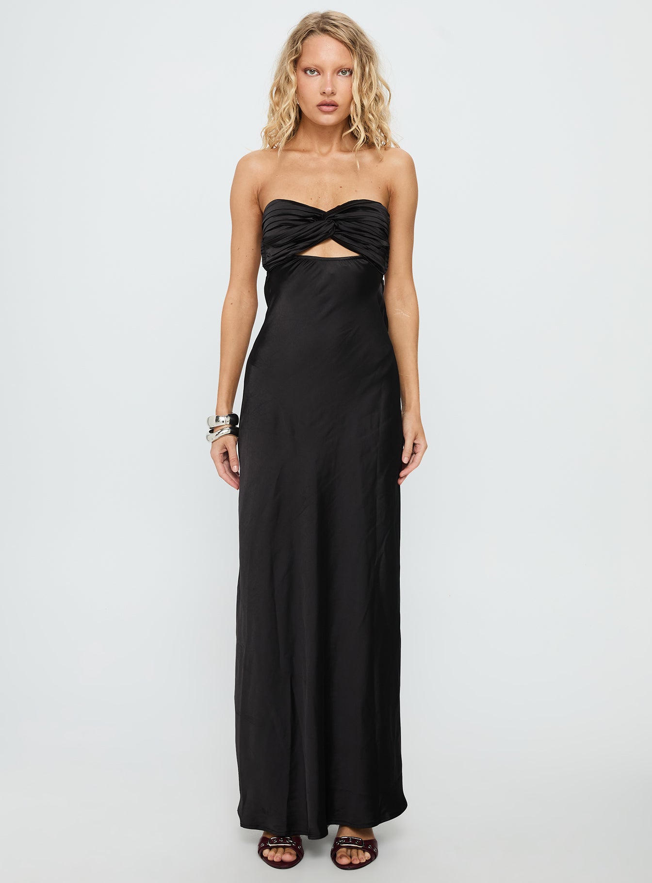 Faviola Strapless Maxi Dress Black-Vipp Girl