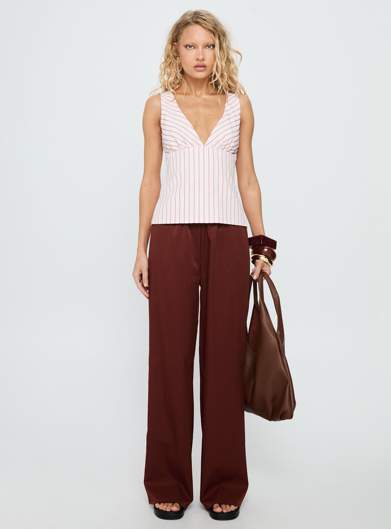 Dorie Straight Leg Pants Chocolate-Vipp Girl