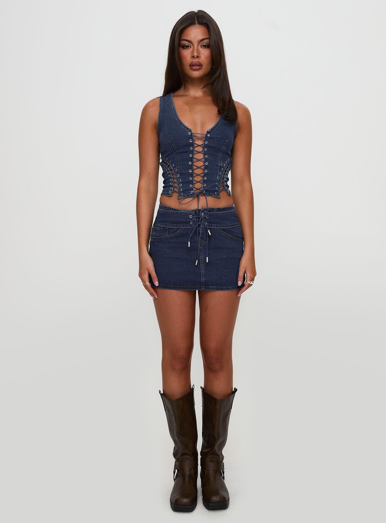 Edenette Top Mid Blue Wash-Vipp Girl