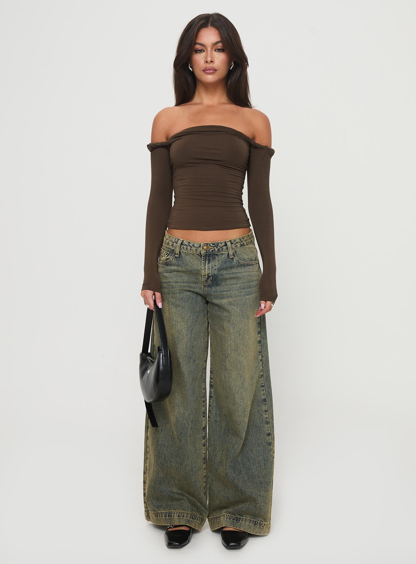 Dusky Long Sleeve Top Khaki-Vipp Girl