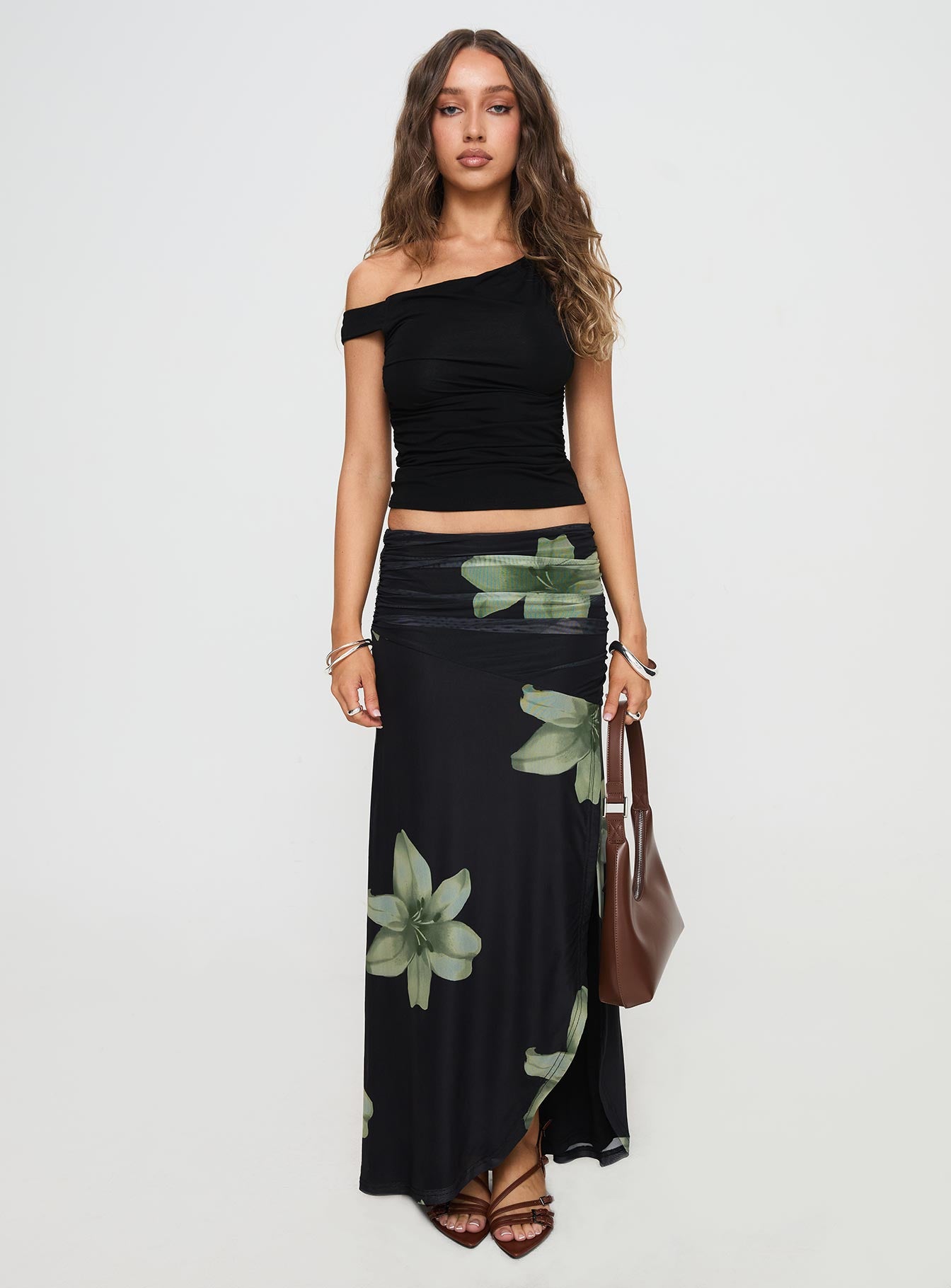 Cooperi Maxi Skirt Black Floral-Vipp Girl