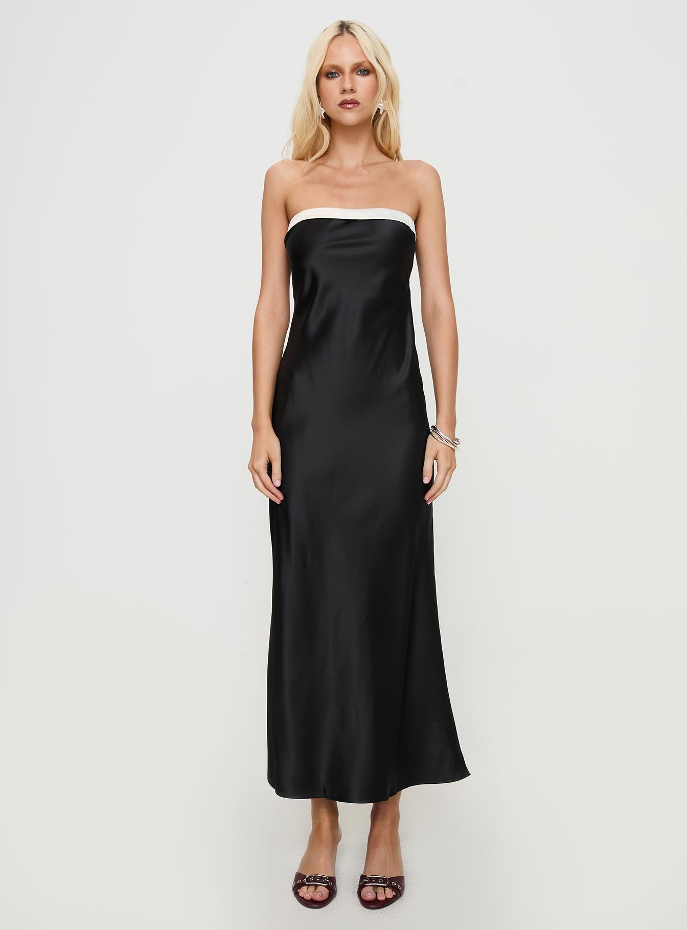 Phillipa Strapless Maxi Dress Black-Vipp Girl