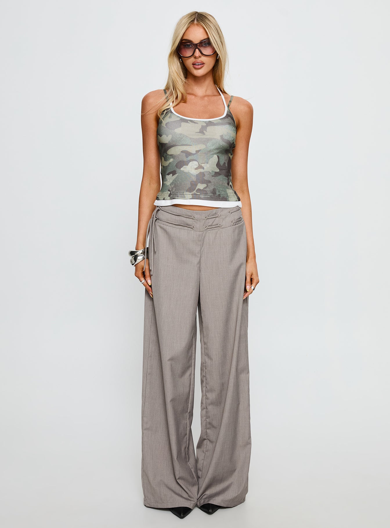 Piera Layered Cami Top Camo-Vipp Girl