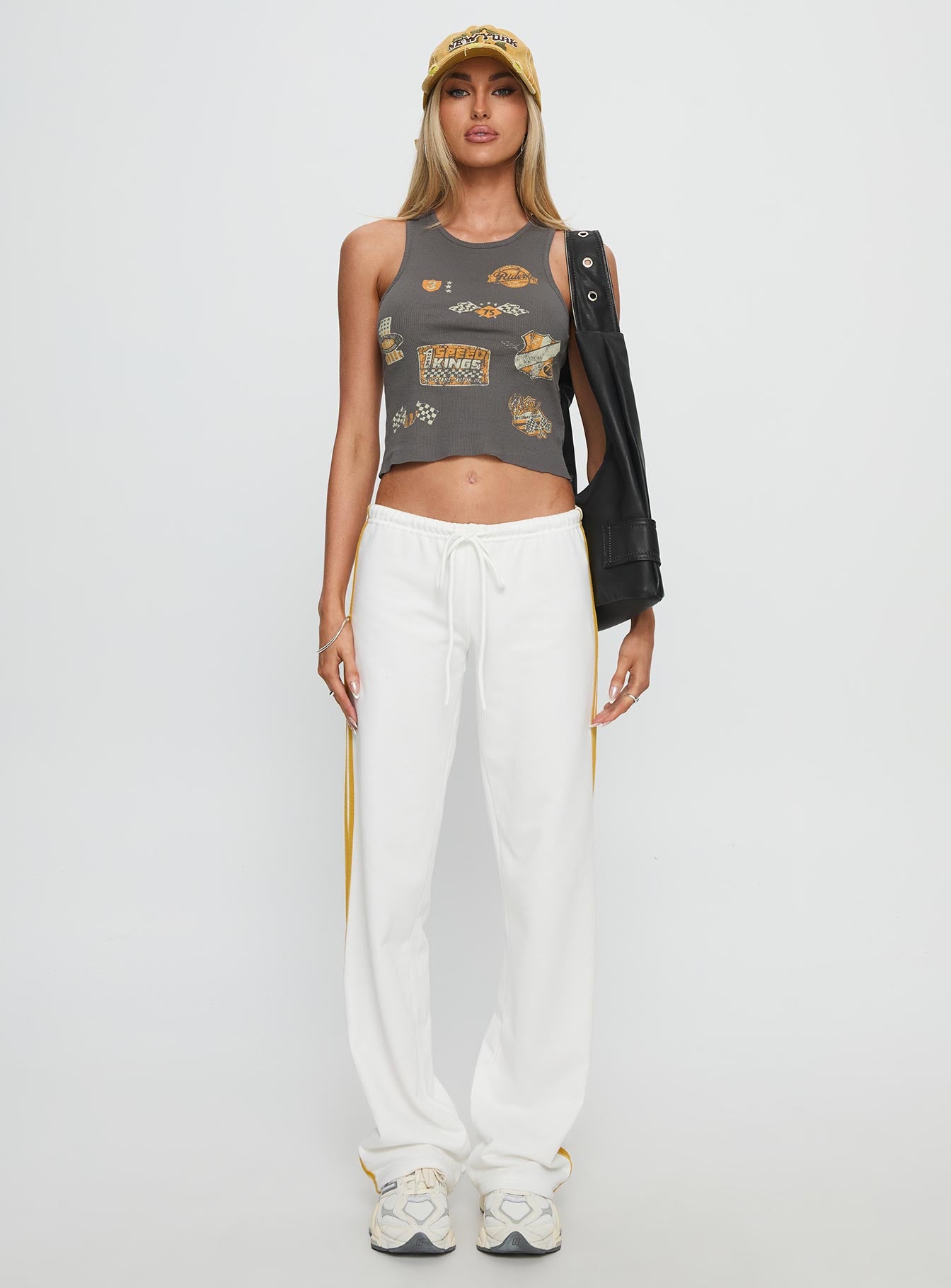 Need For Speed Tank Top Charcoal-Vipp Girl