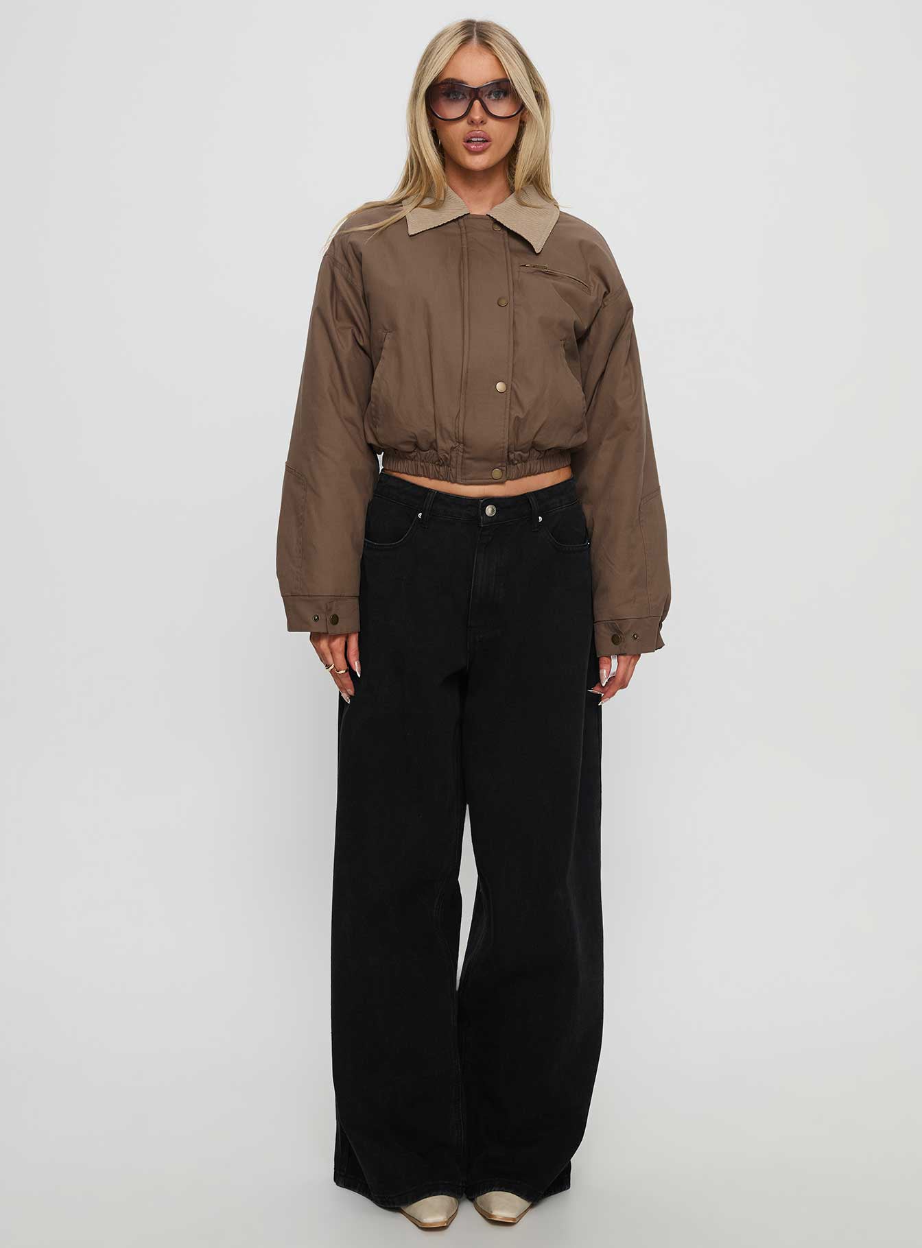 Fateful Collared Jacket Brown-Vipp Girl