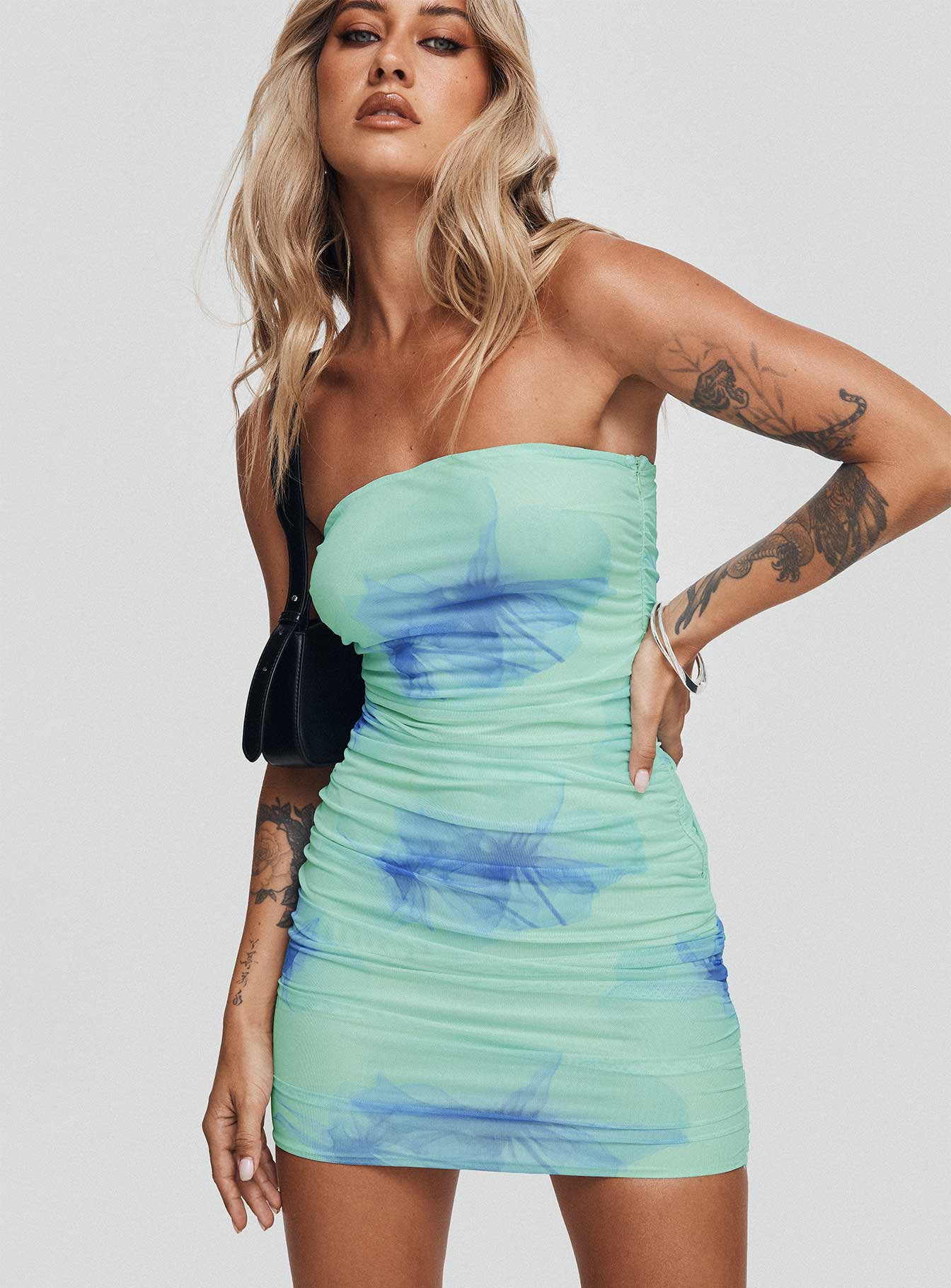 Kalena Mini Dress Blue Floral-Vipp Girl