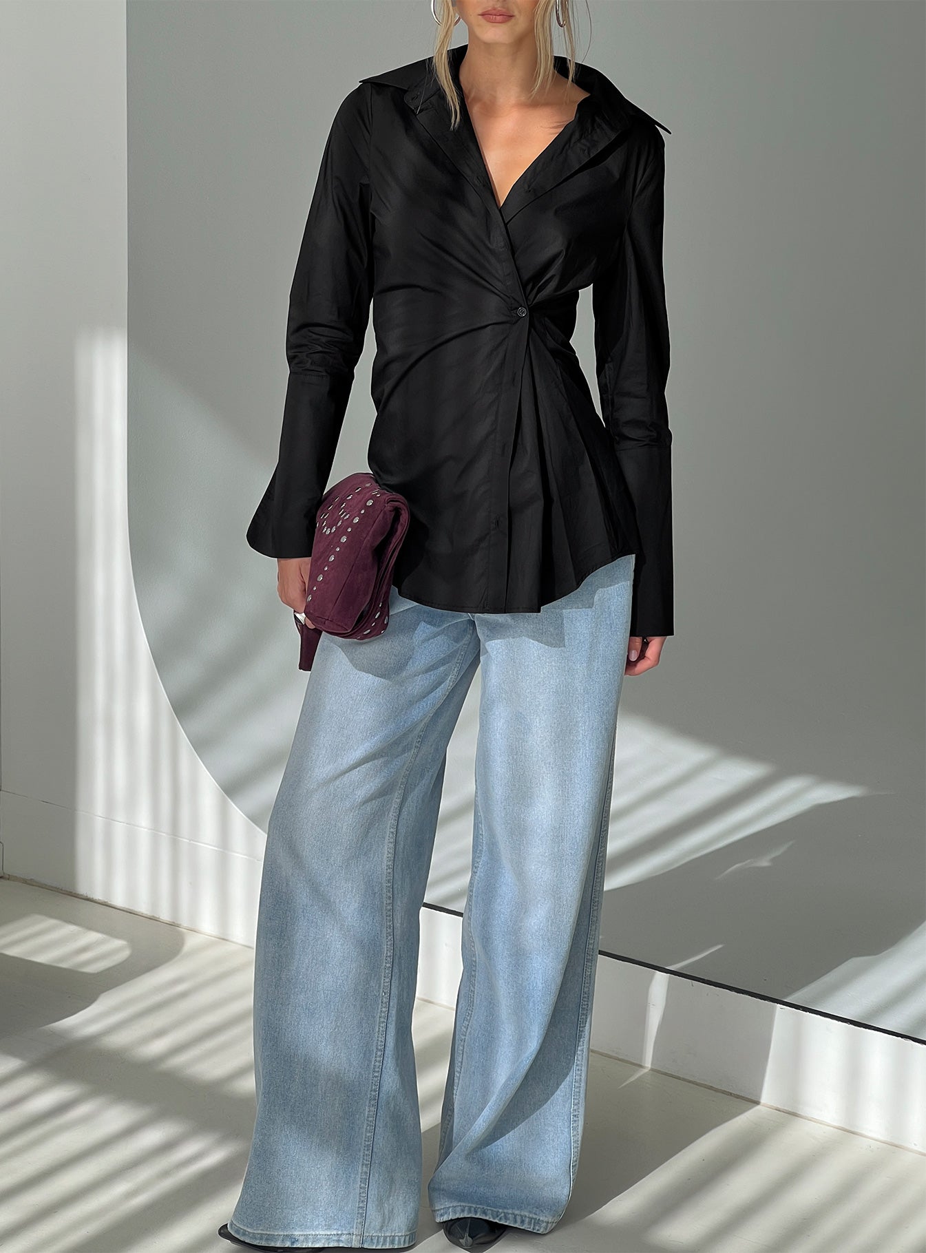 Nitsa Long Sleeve Shirt Black-Vipp Girl