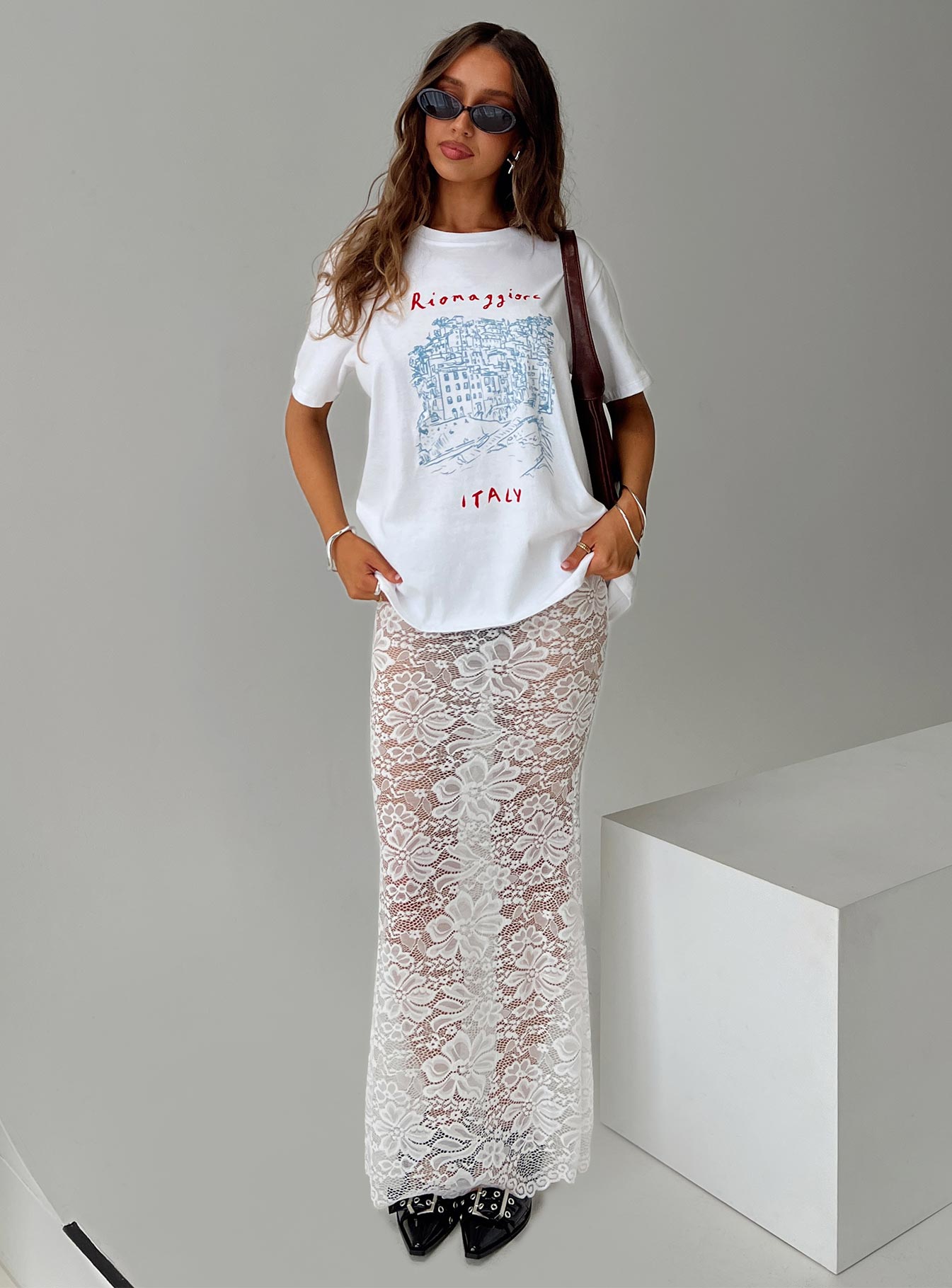 Lombardio Lace Maxi Skirt White-Vipp Girl