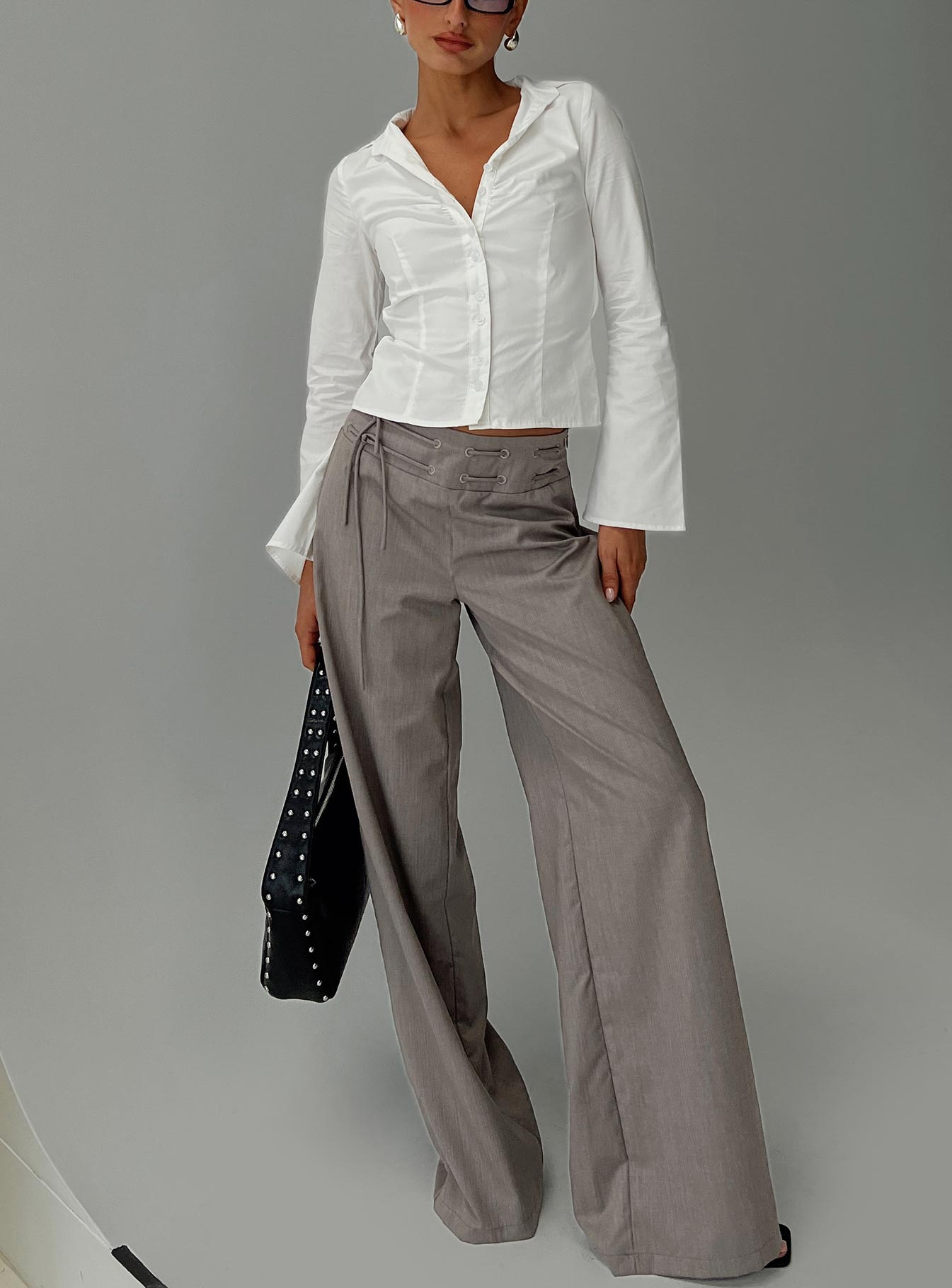 Just Have Fun Wide Leg Pant Grey Tall-Vipp Girl