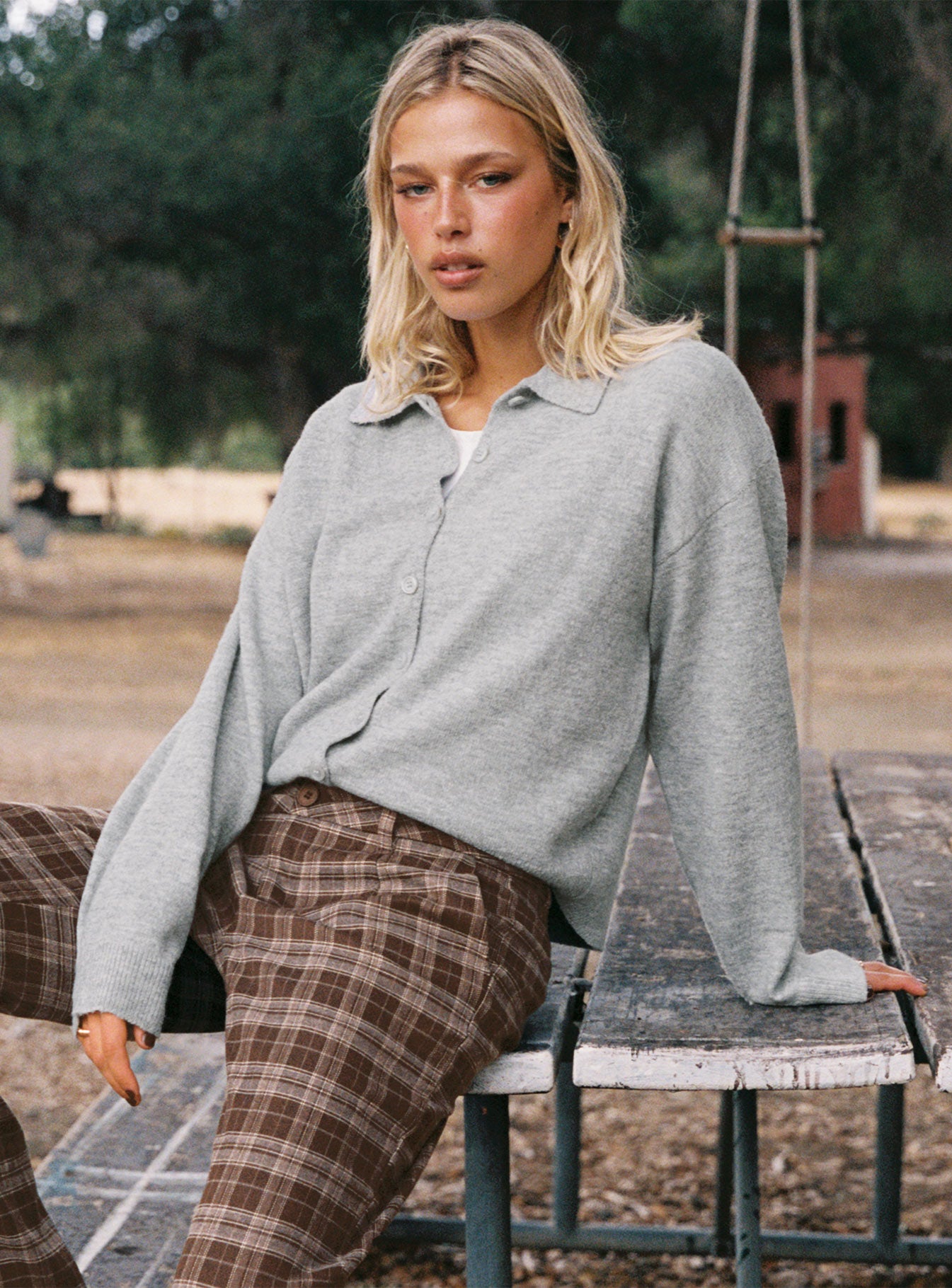 Nadyna Collared Cardigan Grey Marle-Vipp Girl