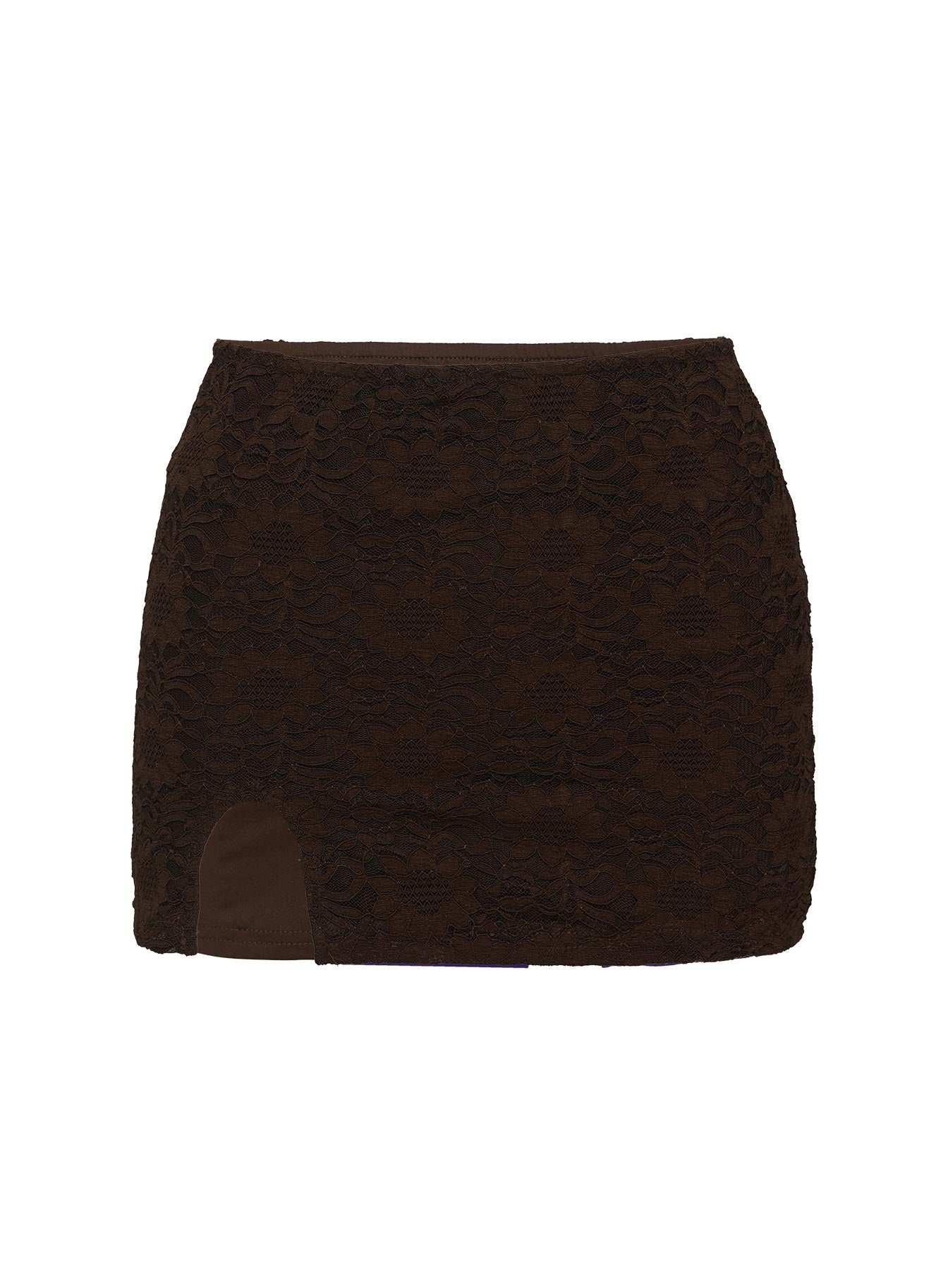 Bennington Lace Mini Skirt Brown-Vipp Girl