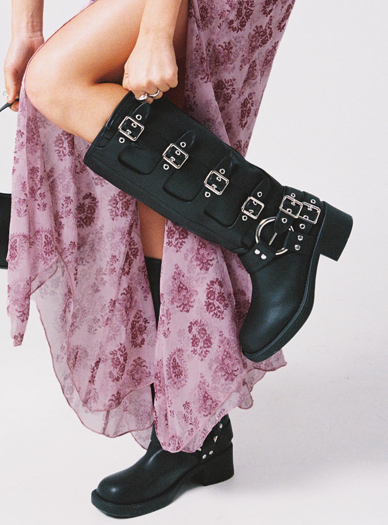 Buckle Down Boots Black-Vipp Girl