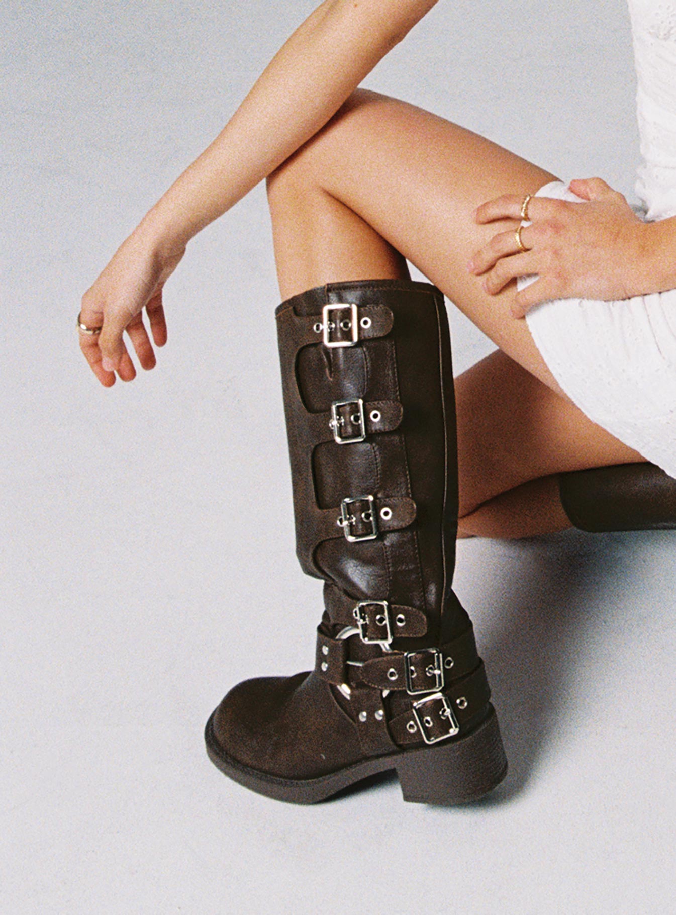 Buckle Down Boots Brown-Vipp Girl