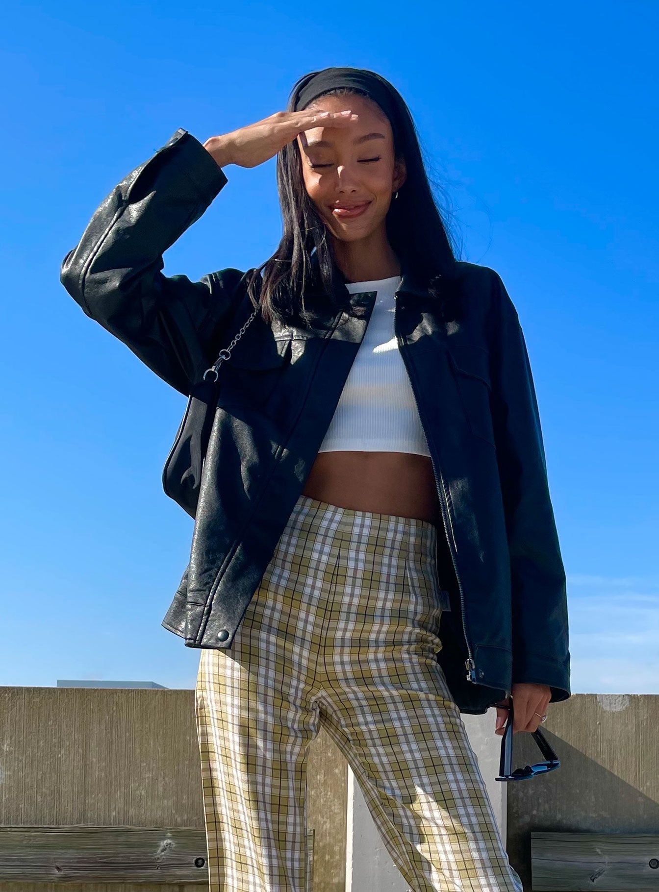 Callie Faux Leather Jacket Black-Vipp Girl