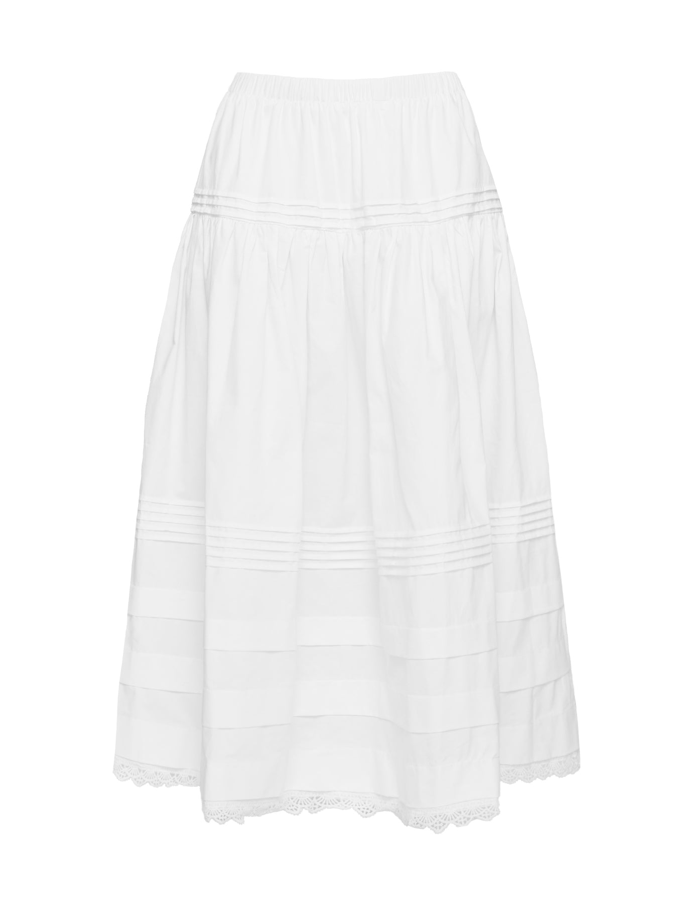 Calling For You Flowy Maxi Skirt White-Vipp Girl