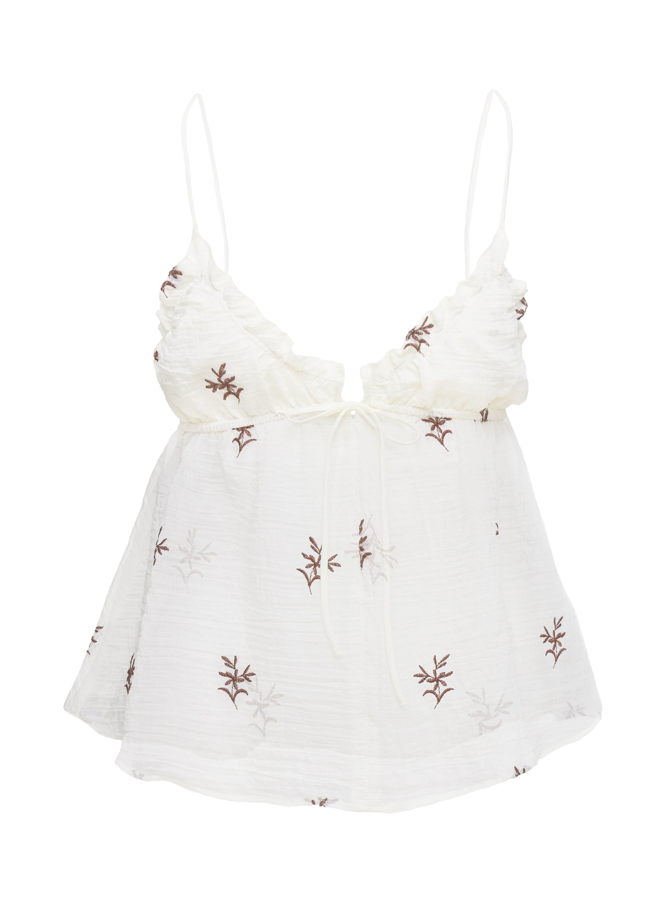 Cinnamon Embroidered Top Cream-Vipp Girl
