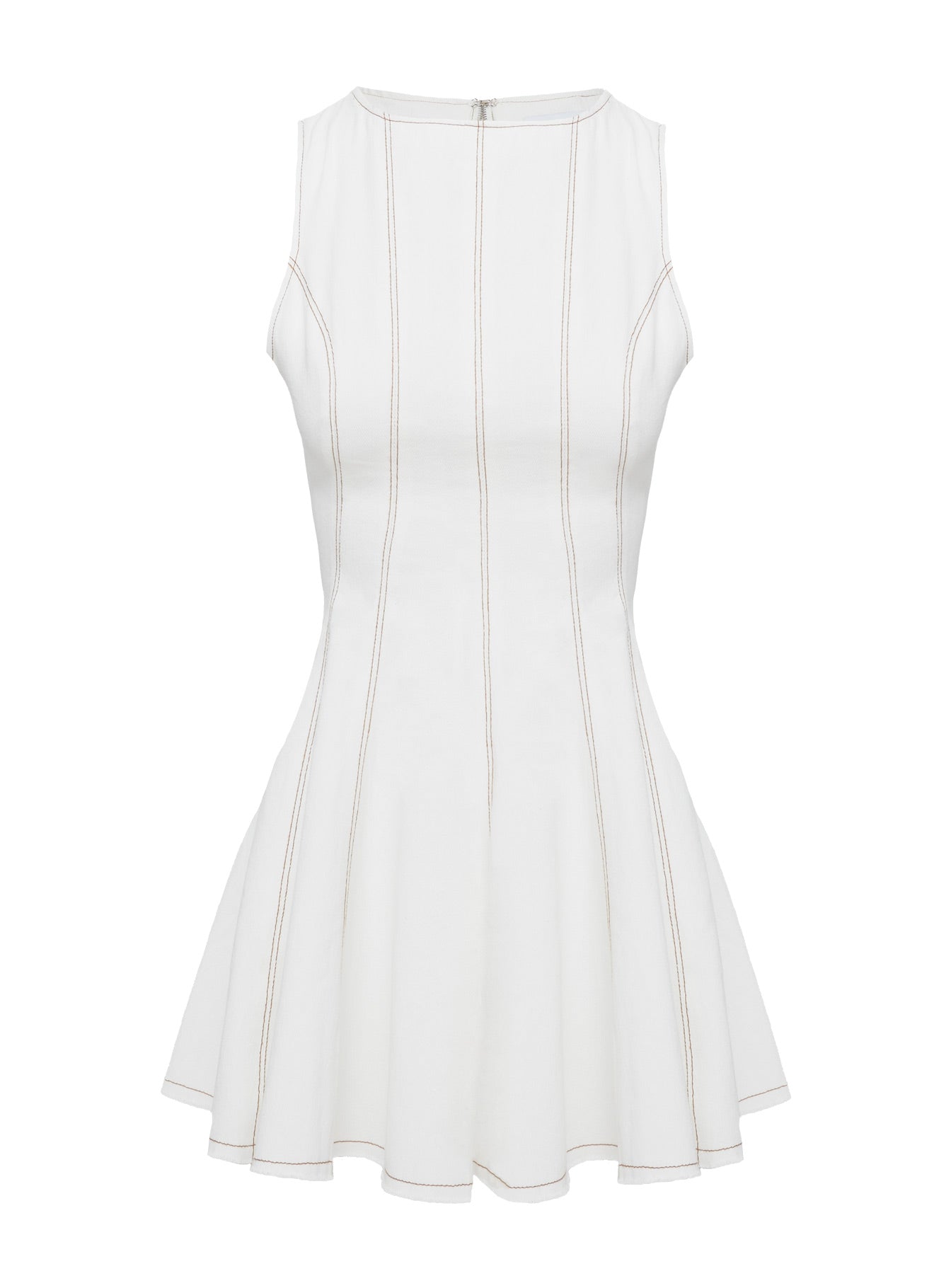 Composure Pleat Mini Dress White-Vipp Girl