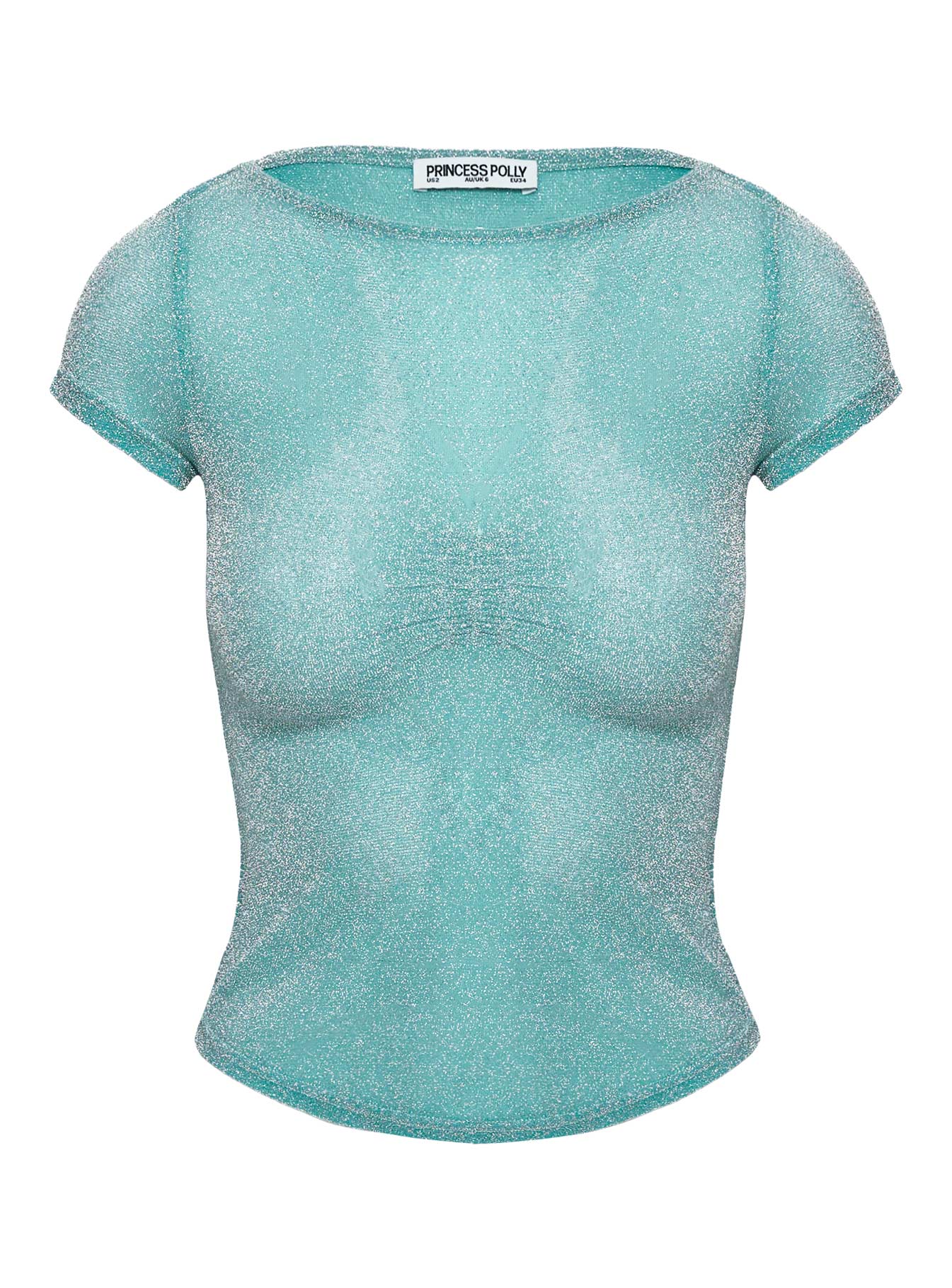 Crystal Clear Mesh Top Aqua-Vipp Girl