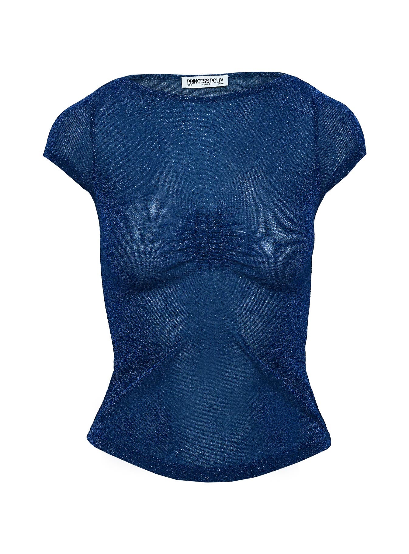 Crystal Clear Mesh Top Navy-Vipp Girl