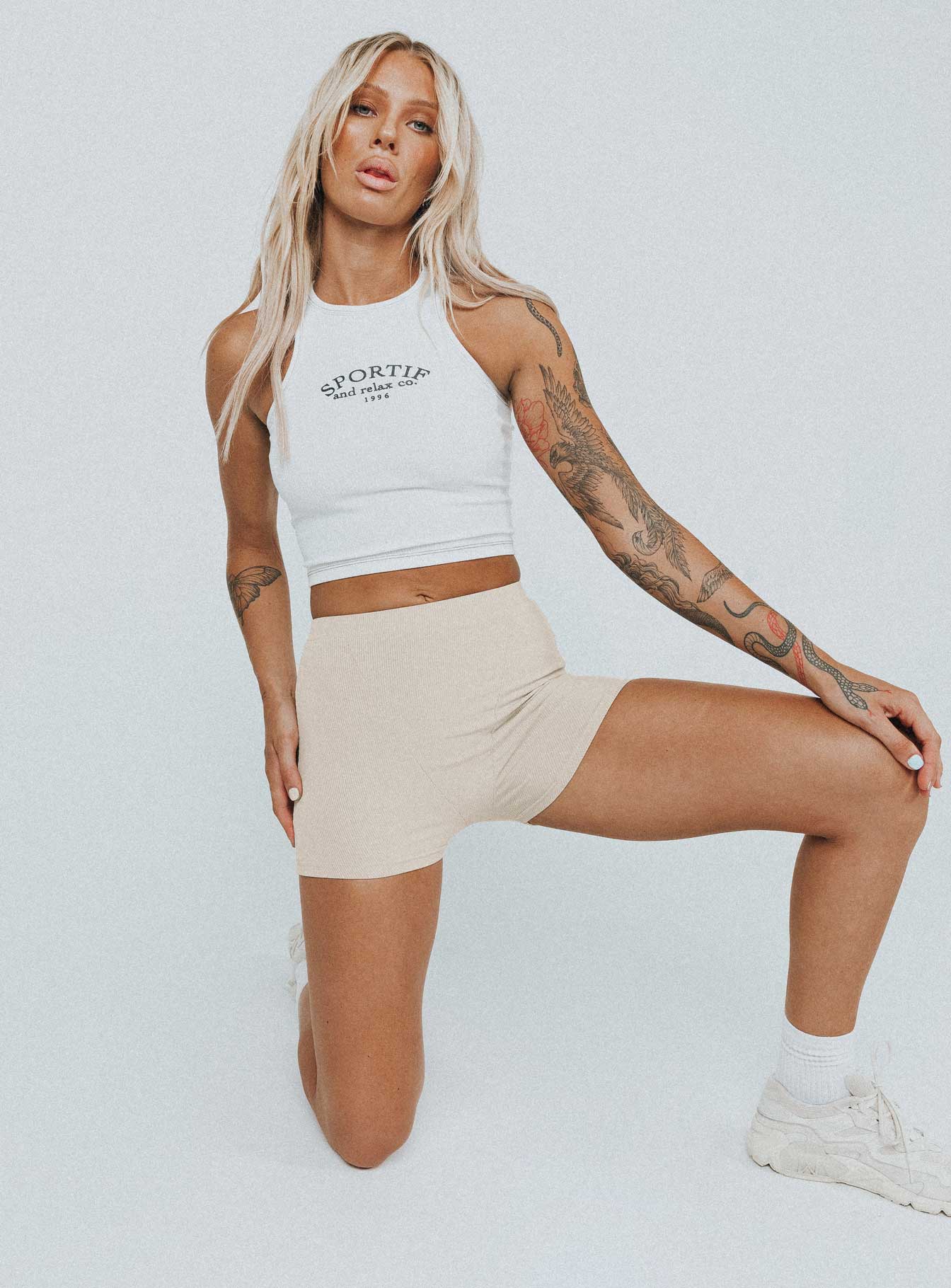 Camello Bike Shorts Beige-Vipp Girl