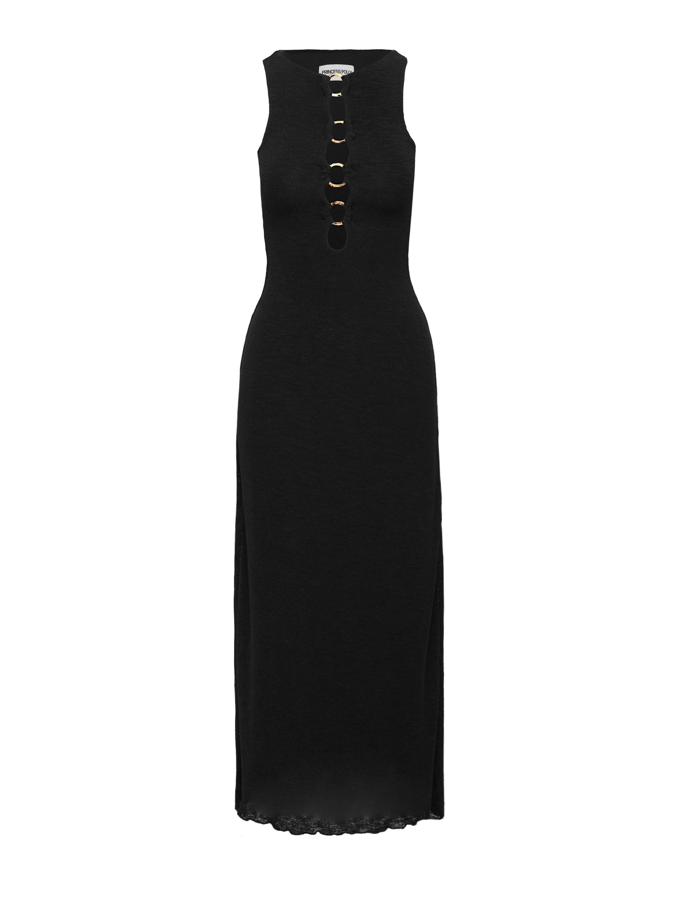 Dejonge Ring Sleeveless Maxi Dress Black-Vipp Girl