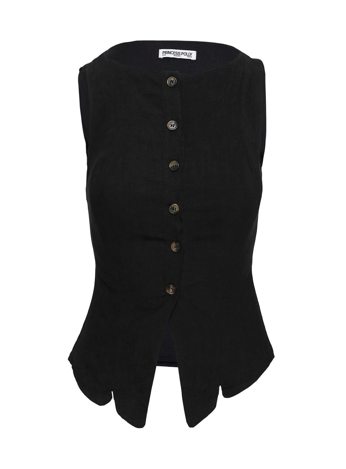 Dulcinea Longline Vest Top Black-Vipp Girl