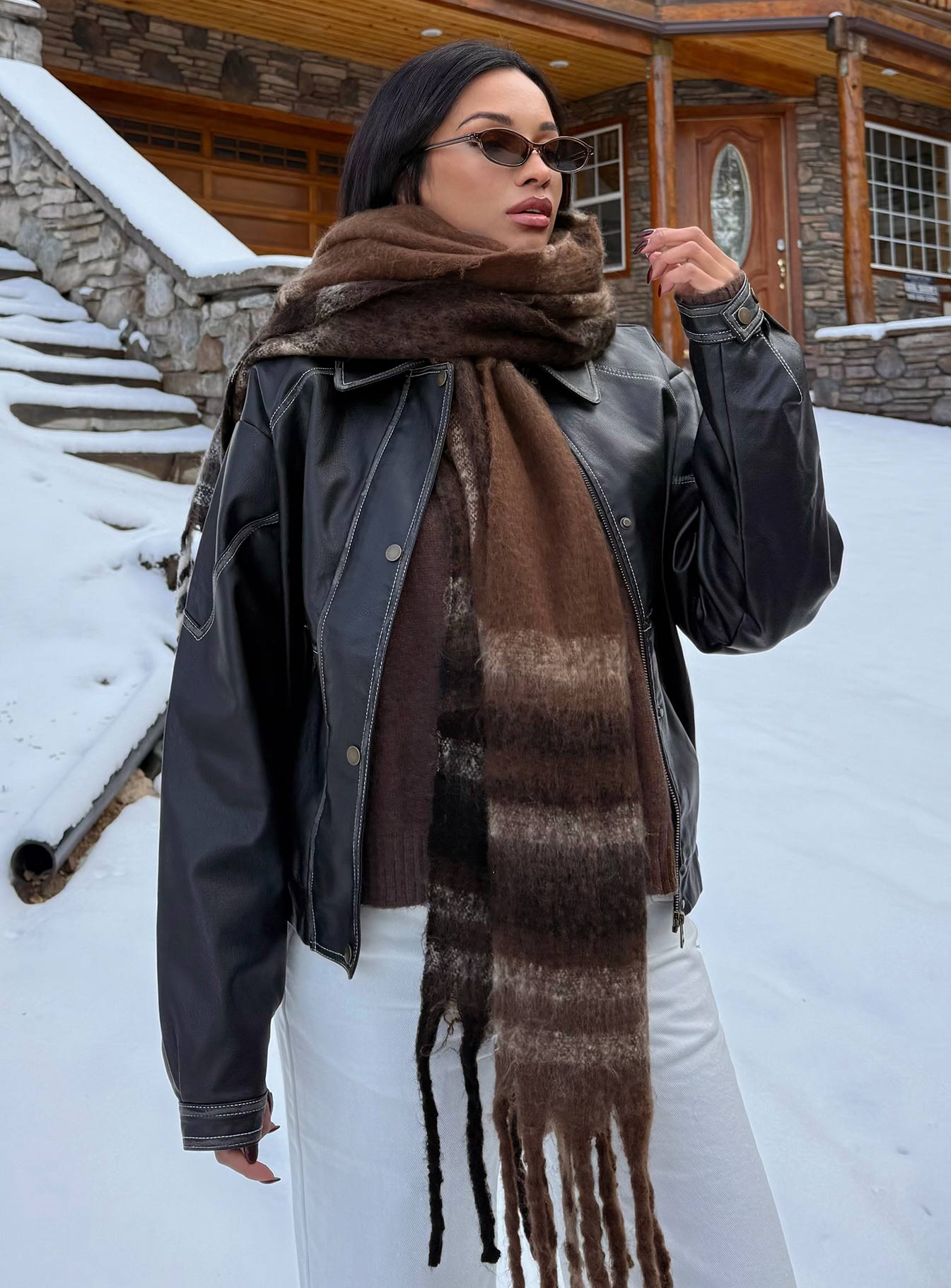 Eunoia Scarf Beige / Brown-Vipp Girl