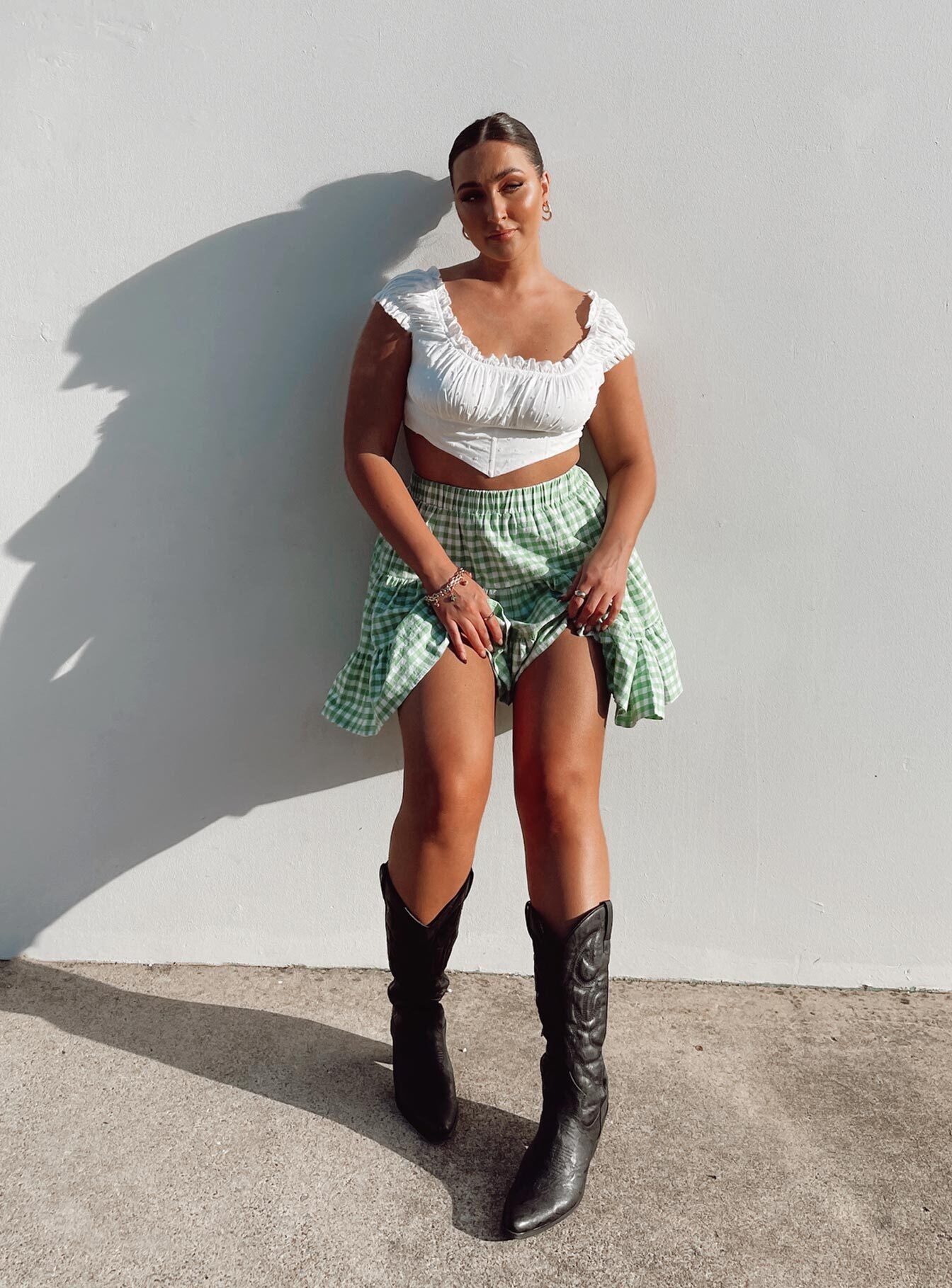 Marlie Mini Skirt Green-Vipp Girl