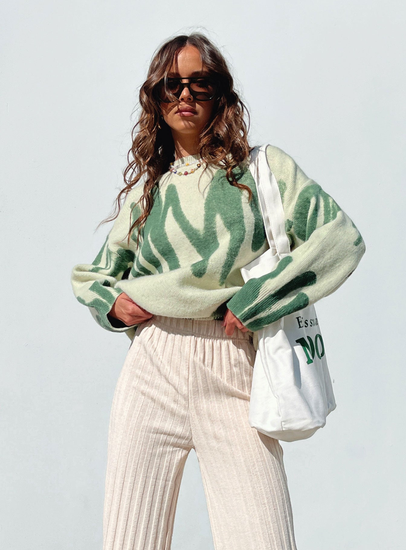 Katie Oversized Sweater Green-Vipp Girl