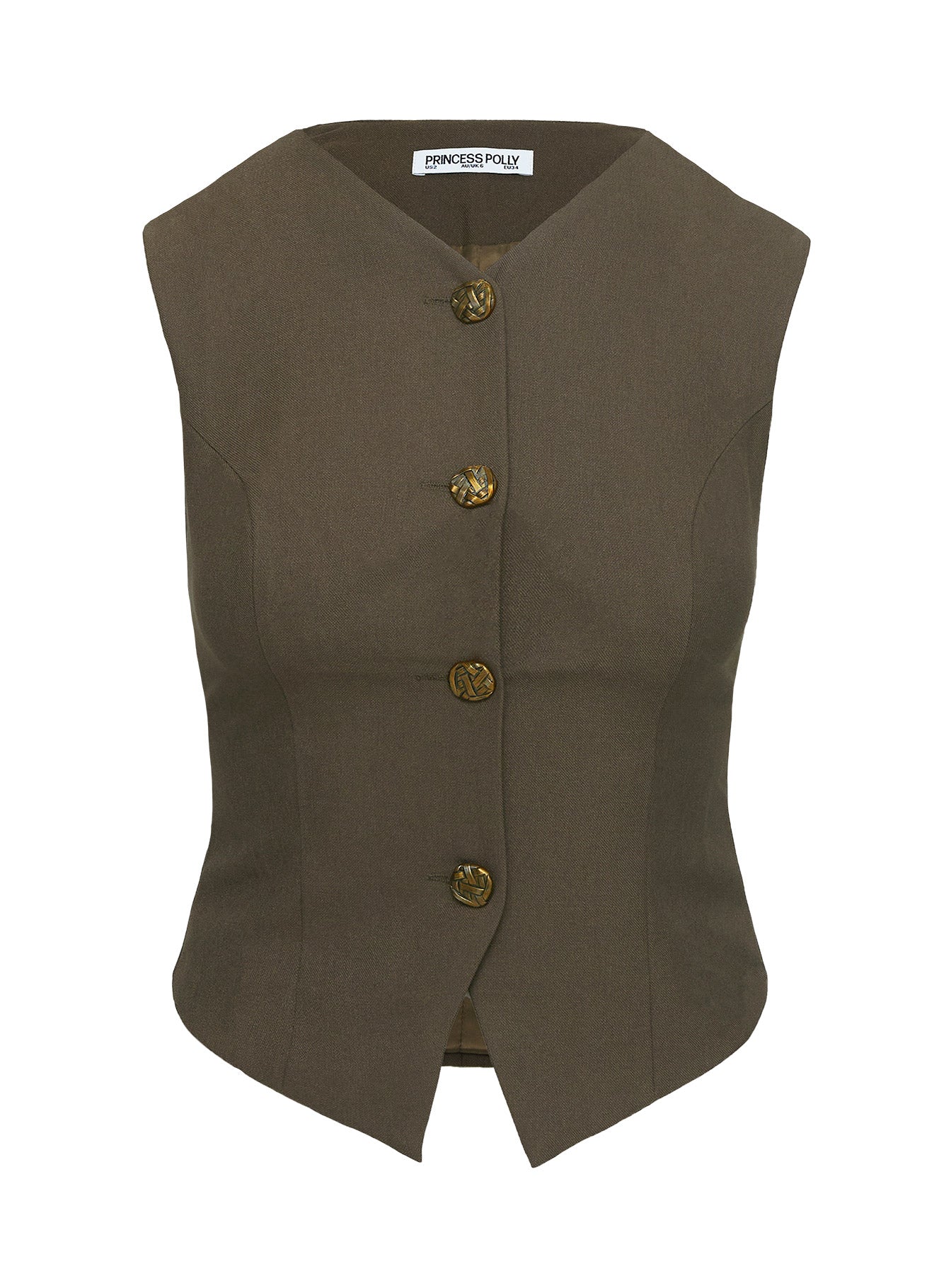 Last Page Vest Top Brown-Vipp Girl