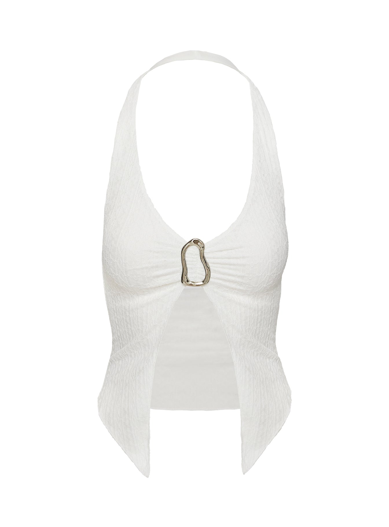 Moderna Halter Lace Top White-Vipp Girl