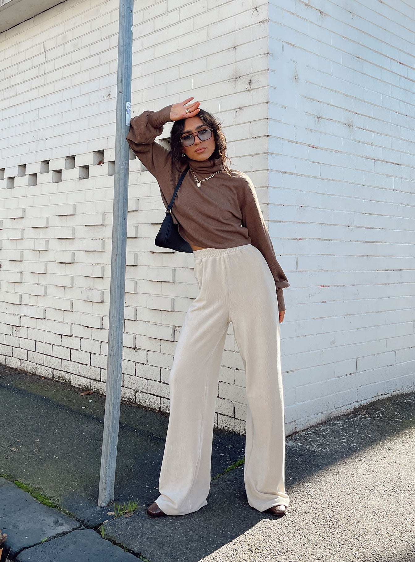 Motel Obeli Trouser Rib Cream-Vipp Girl