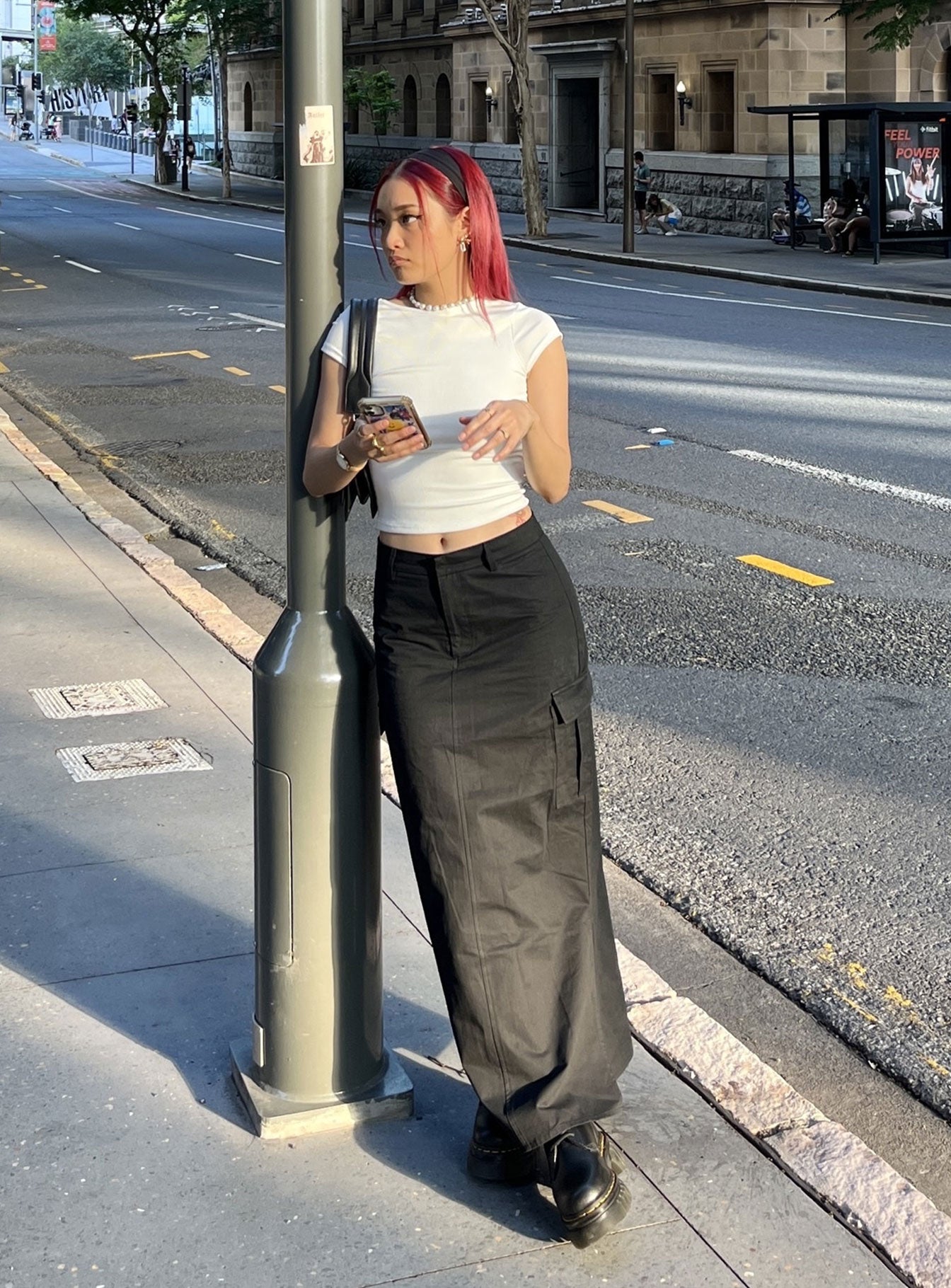 Datura Cargo Midi Skirt Black-Vipp Girl