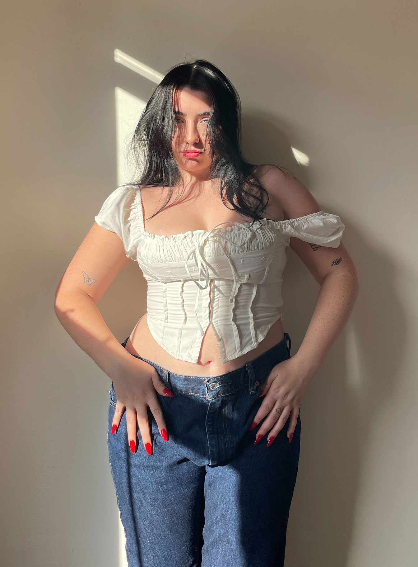 Malany Corset Top Ivory-Vipp Girl