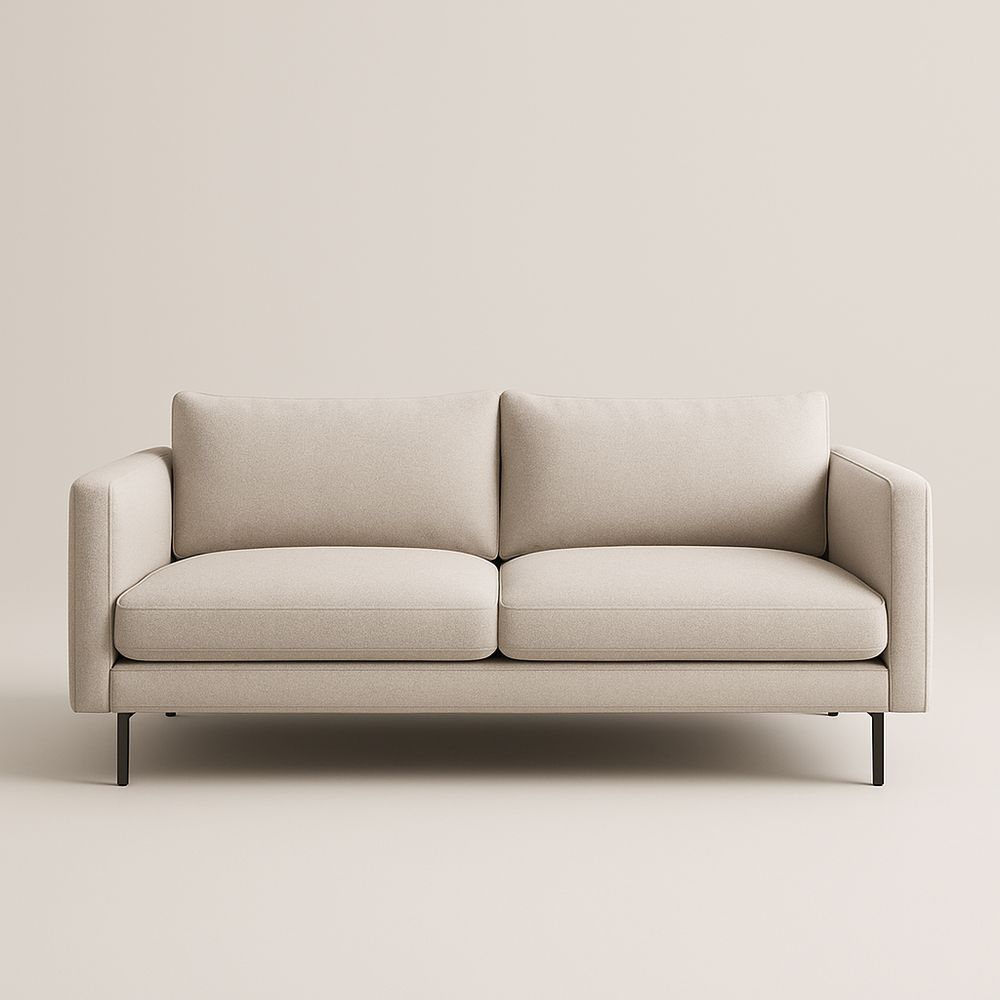 Canapé 3 places tissu beige 200 cm