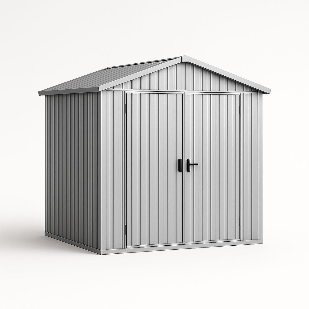 Abri de Jardin en Métal Gris 213x127x185 cm