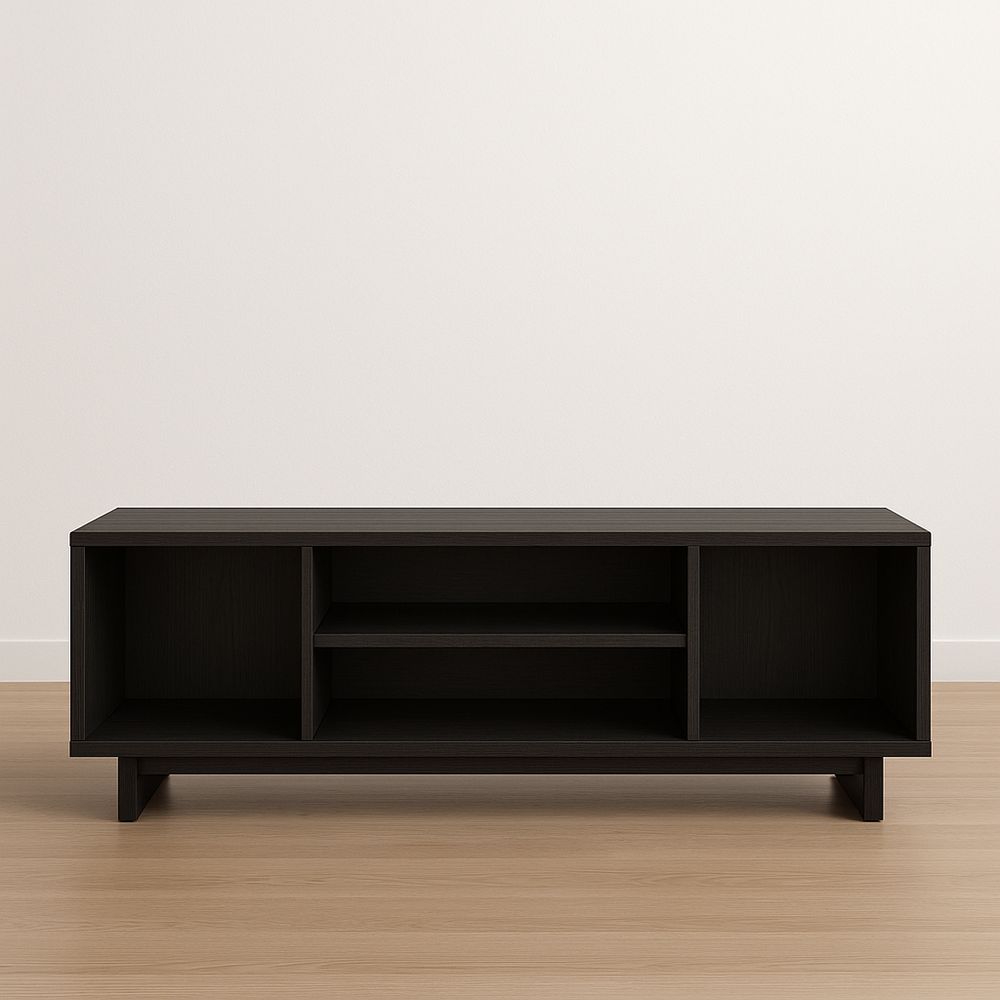 Meuble TV en Bois Composite Noir 150x40x50 cm