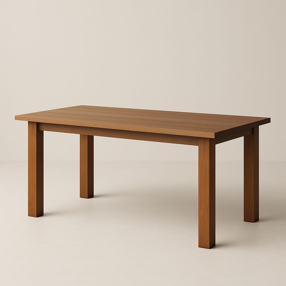 Table à manger en bois massif 180x90x75 cm Marron