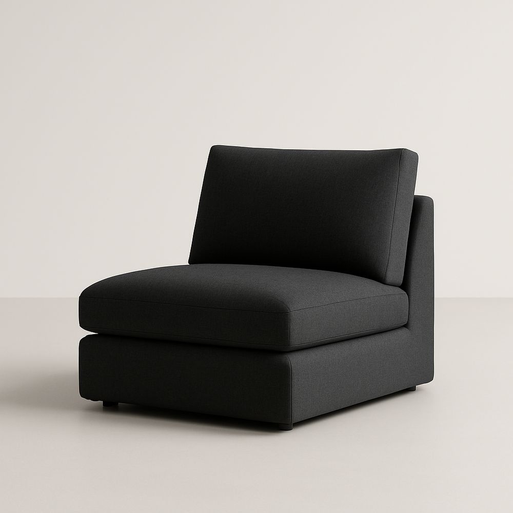 Fauteuil Modulable en Tissu Noir