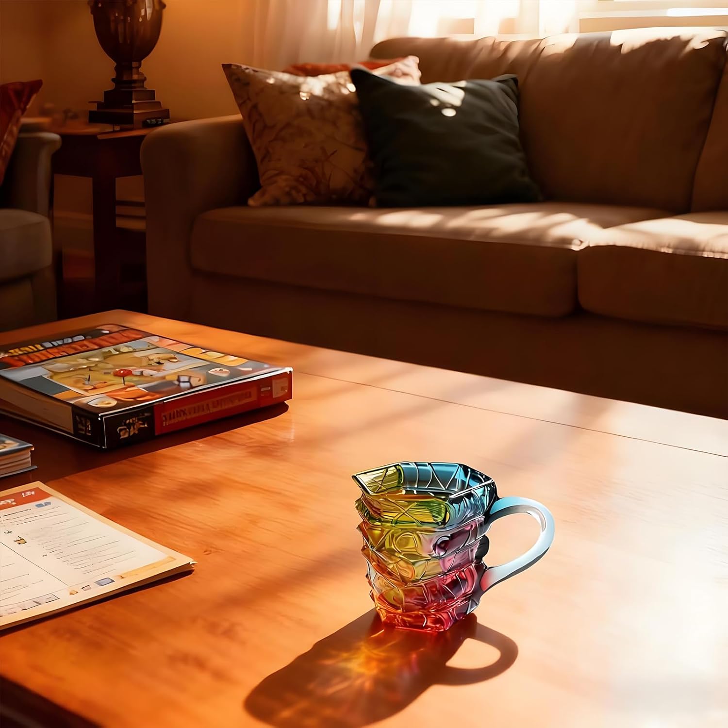 📚 3D Painted Book Mug – Unique Glass Coffee Cup for Readers & Book Lovers🍵