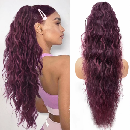 💜 LAST DAY PROMOTION - 50%OFF💜Curly Wavy Frizzy Hair Extension with Ponytail
