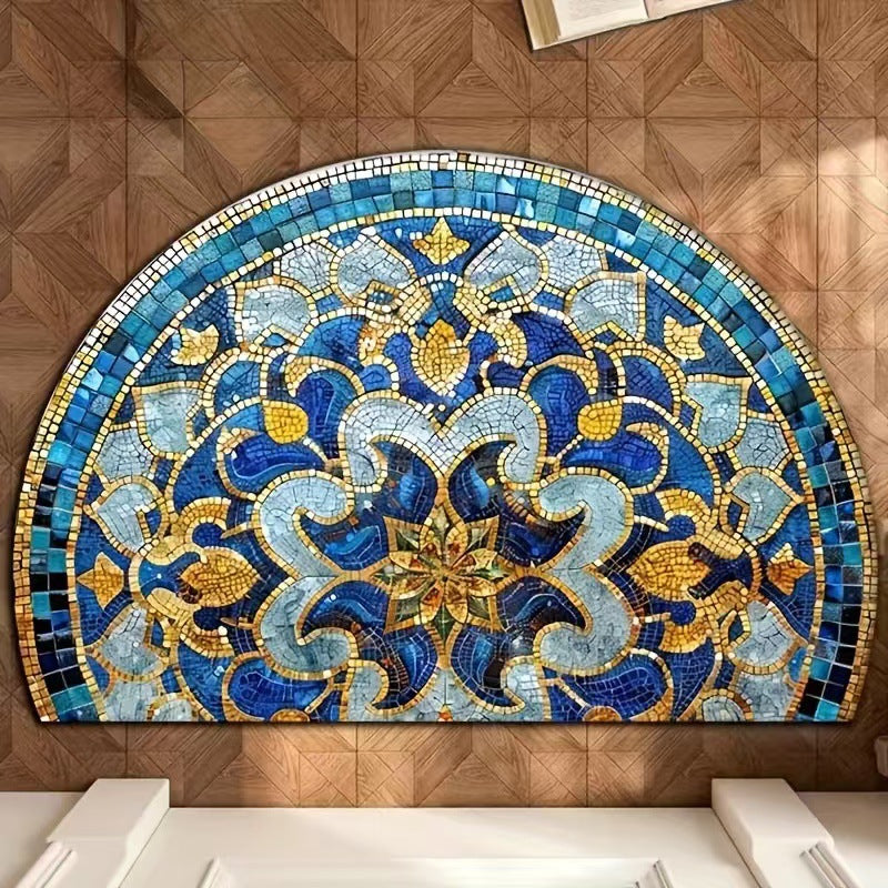 🌈💖Polokruhová podložka v boho stylu — protiskluzová, měkká podložka