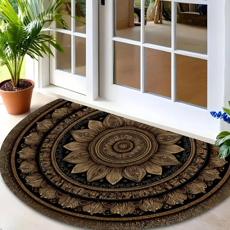 🌈💖Polokruhová podložka v boho stylu — protiskluzová, měkká podložka