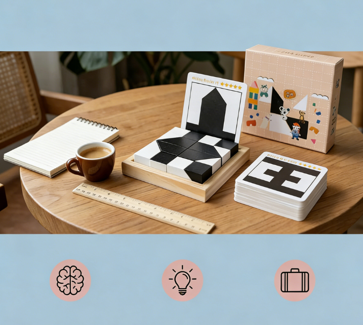 🧩📦 Dvoubarevná logická hra v kapesním formátu